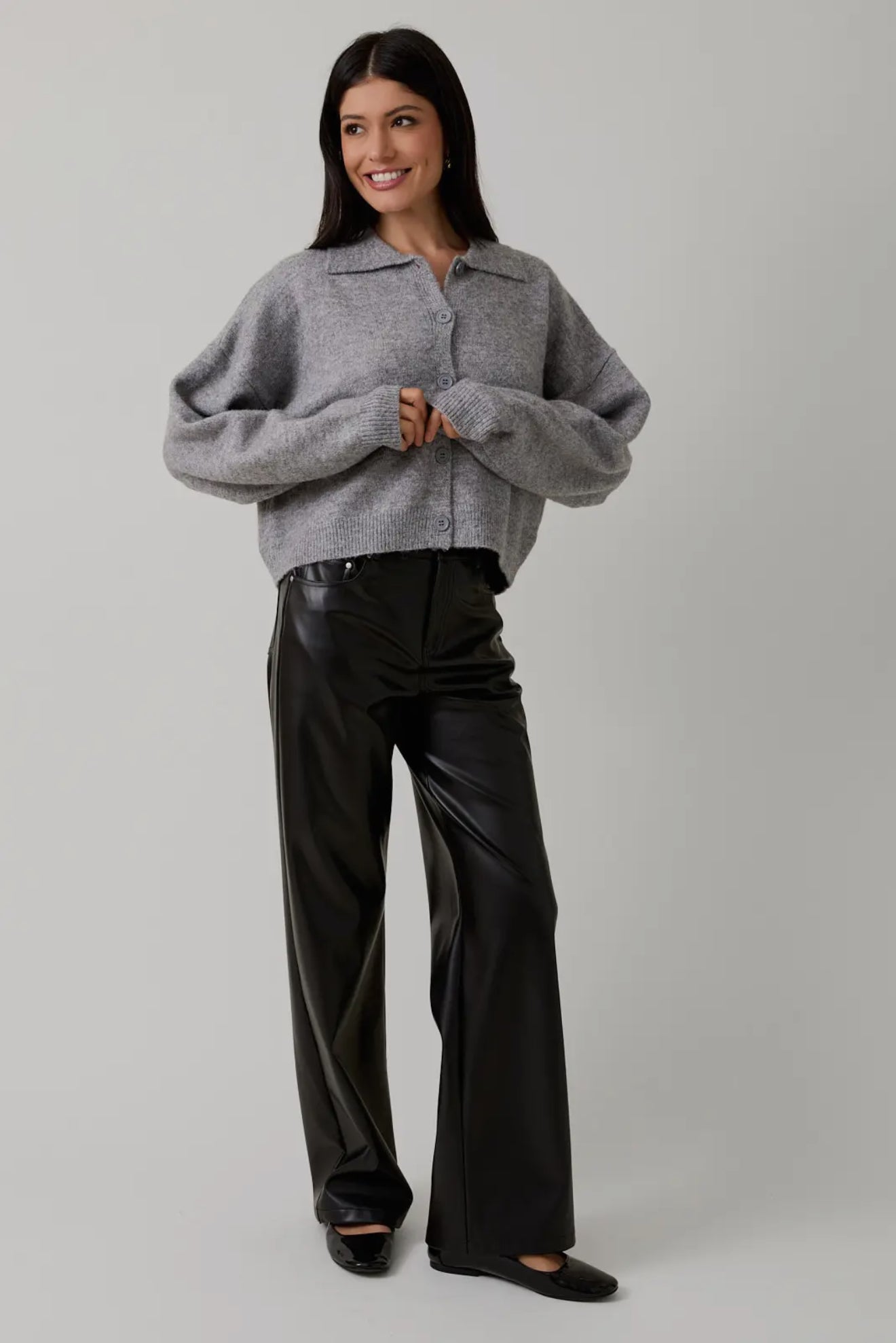 Collared Sweater Cardigan