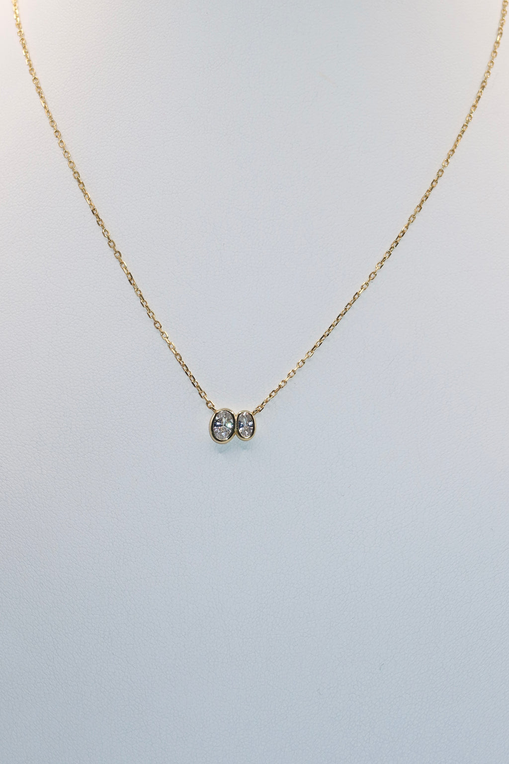 Gold Duo CZ Layering Necklace