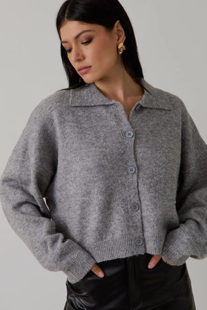 Collared Sweater Cardigan