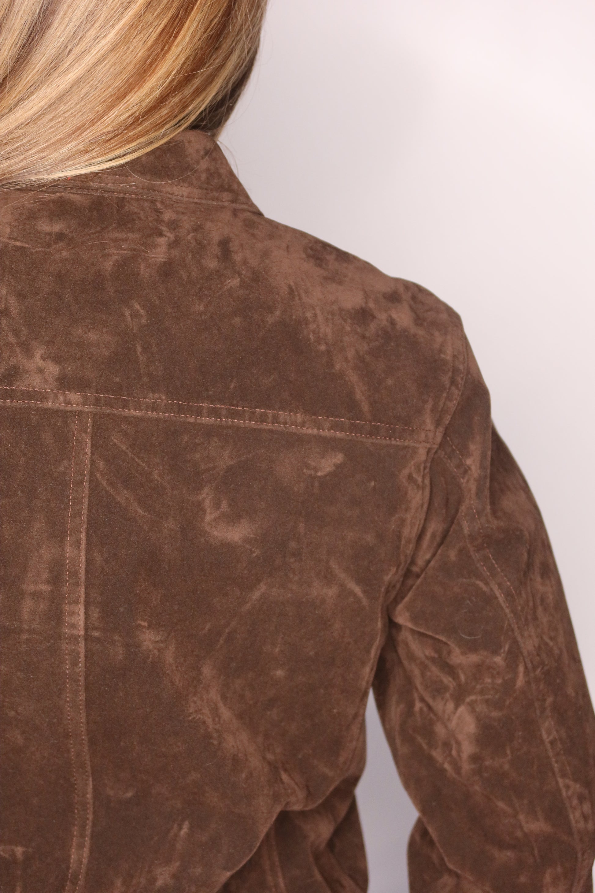 The Greta Suede Button Jacket