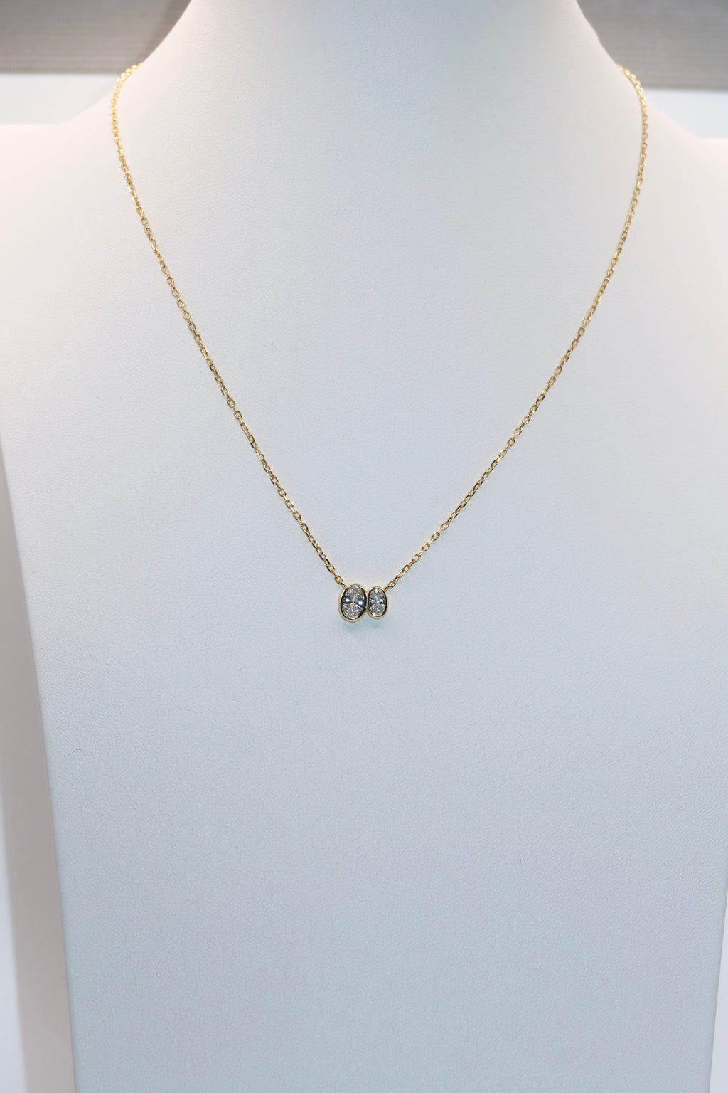 Gold Duo CZ Layering Necklace