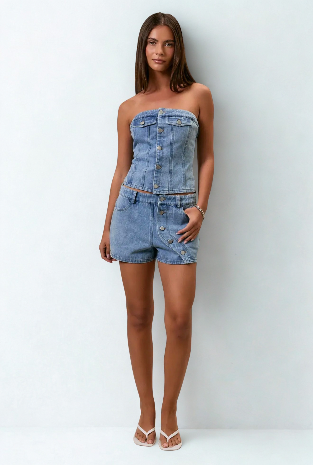 The Roxy Denim Tube Top