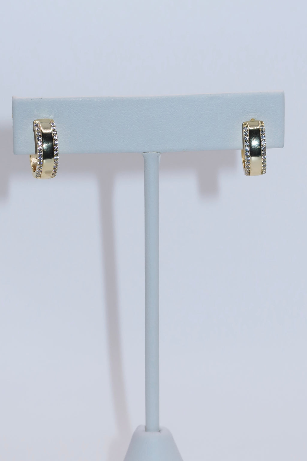 Dainty CZ Gold Hoops