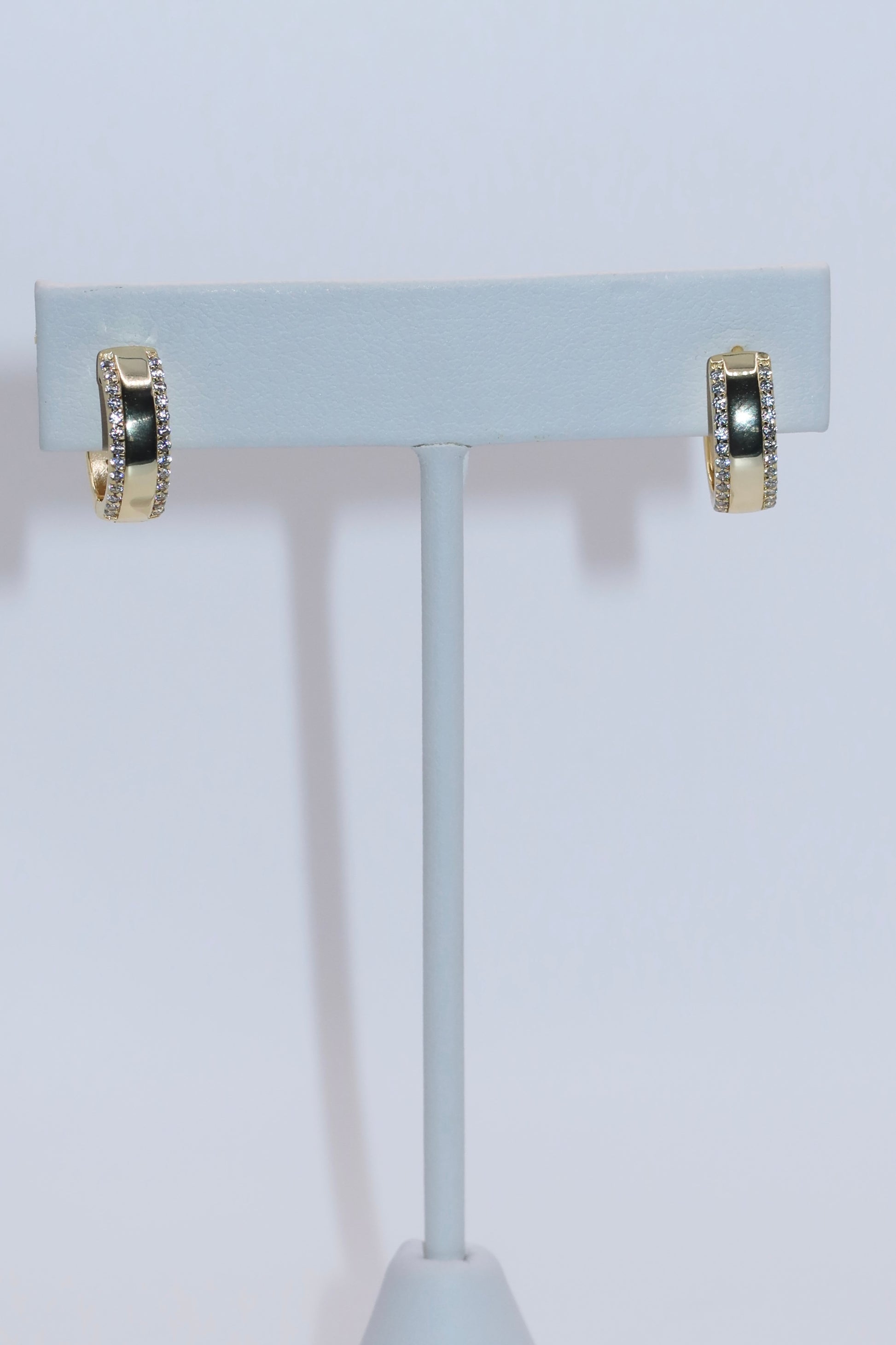 Dainty CZ Gold Hoops