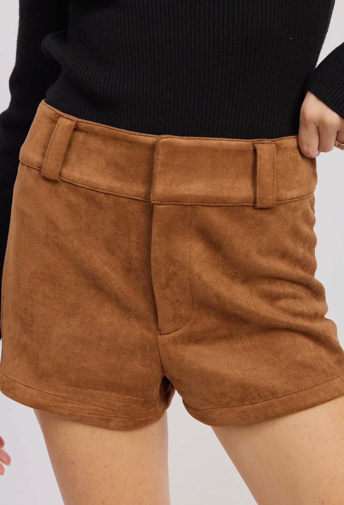Suede Lowrise Shorts