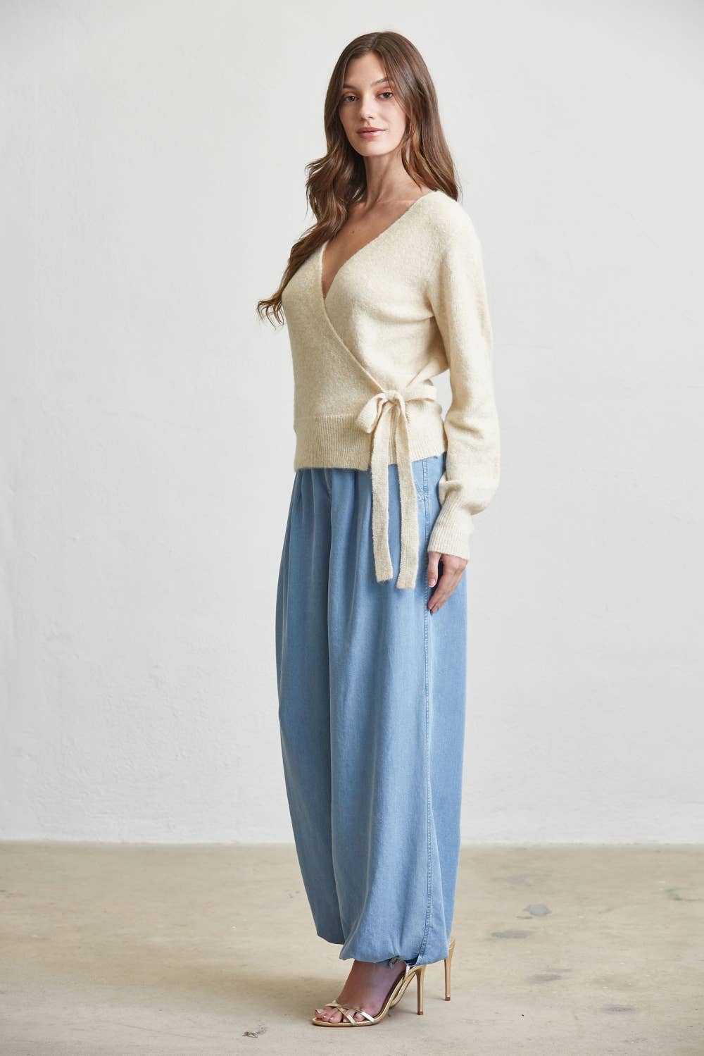 Emilia Wrap Knit Sweater