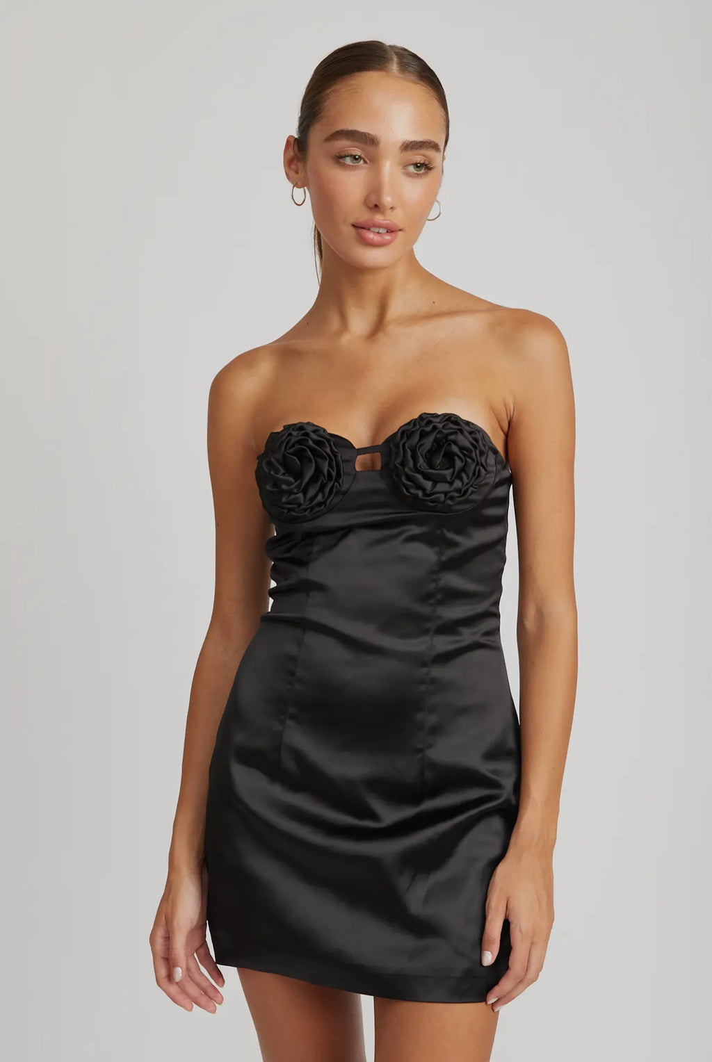 Rosette Bust Mini Dress