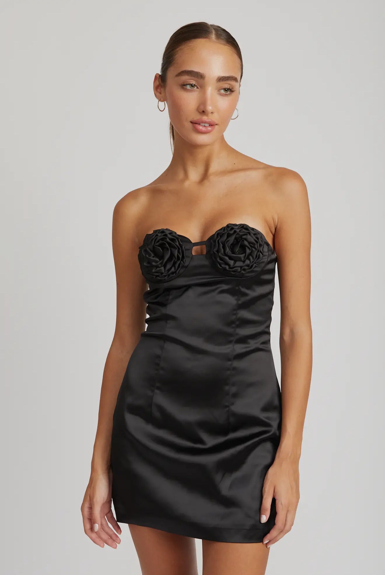 Rosette Bust Mini Dress