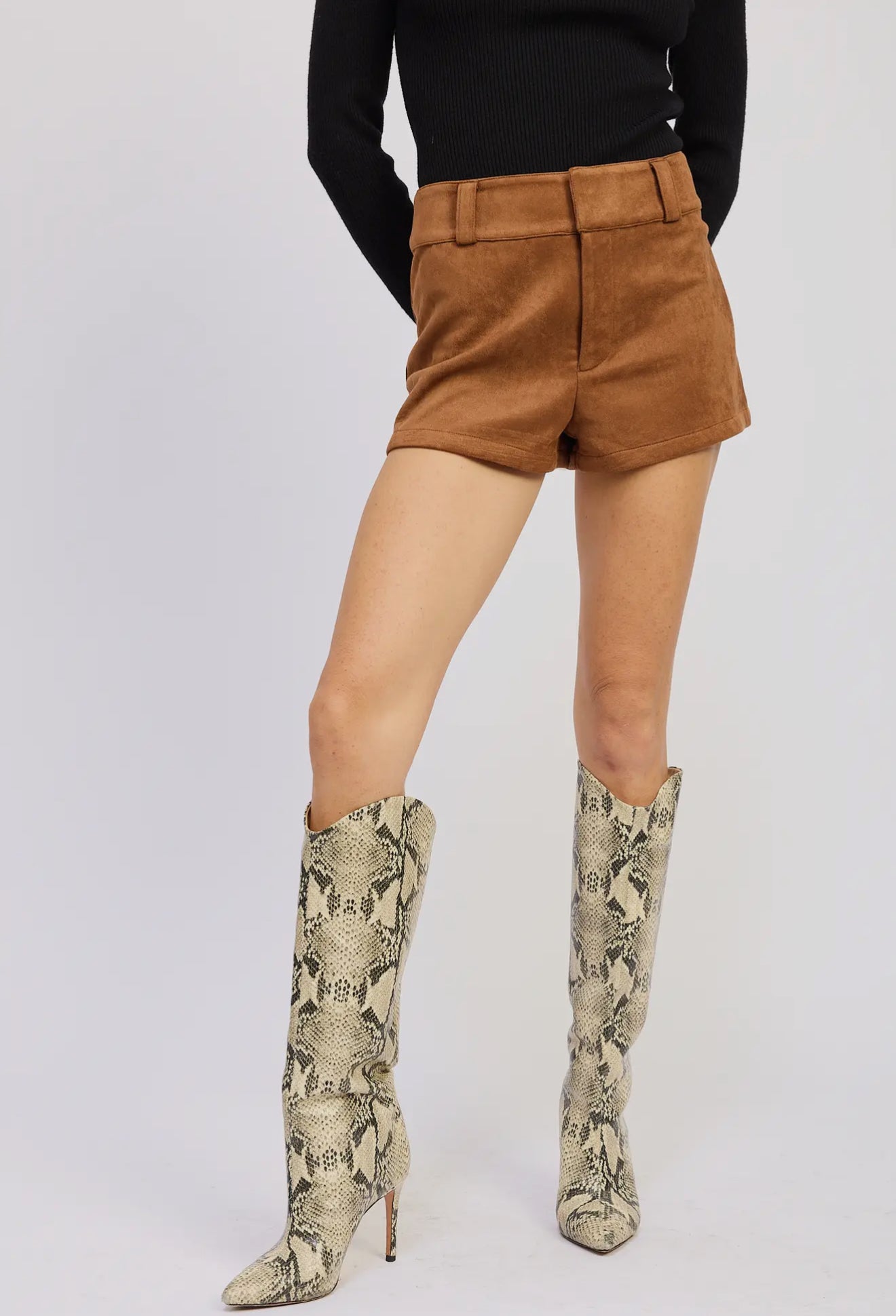 Suede Lowrise Shorts
