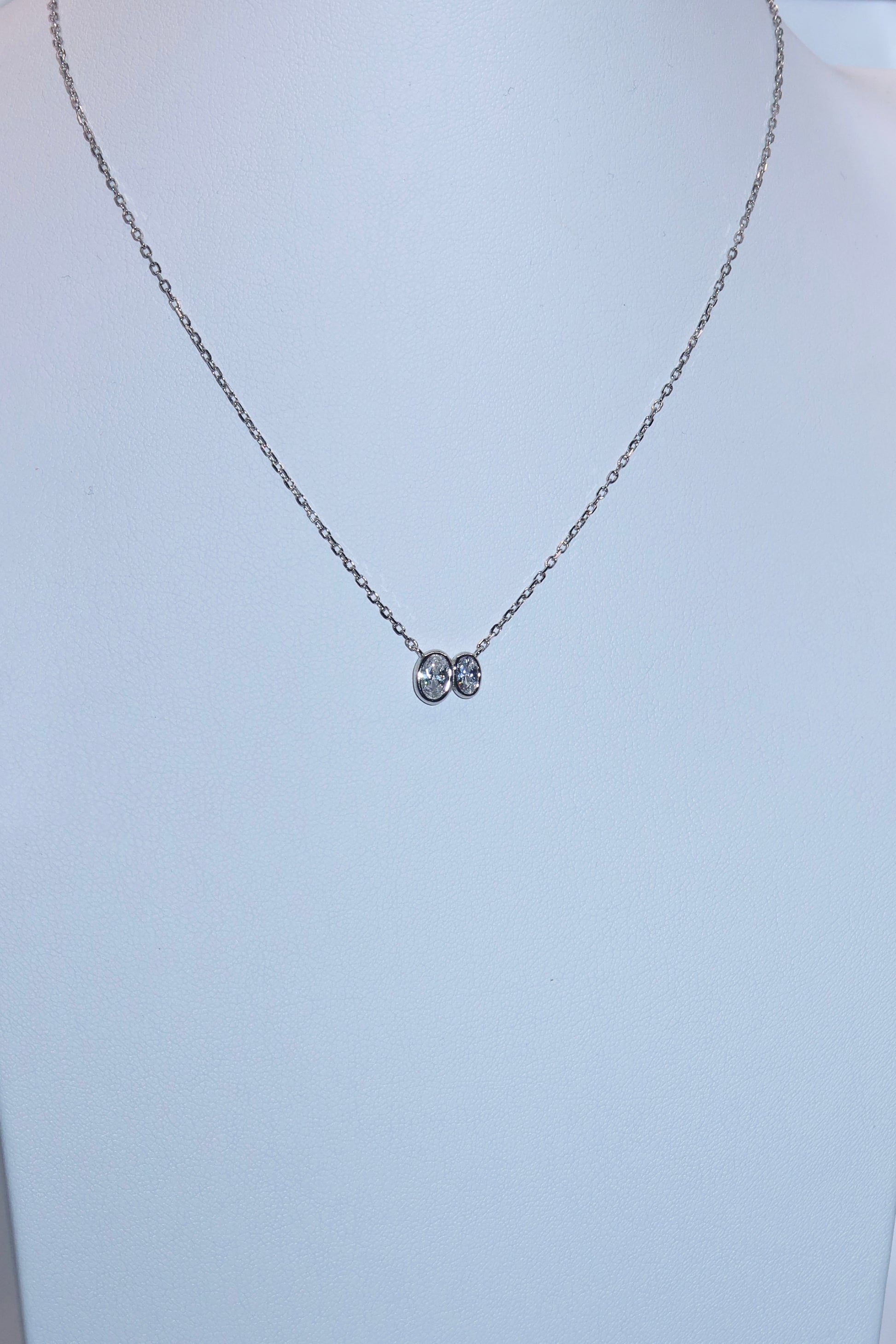 Silver Duo CZ Layering Necklace