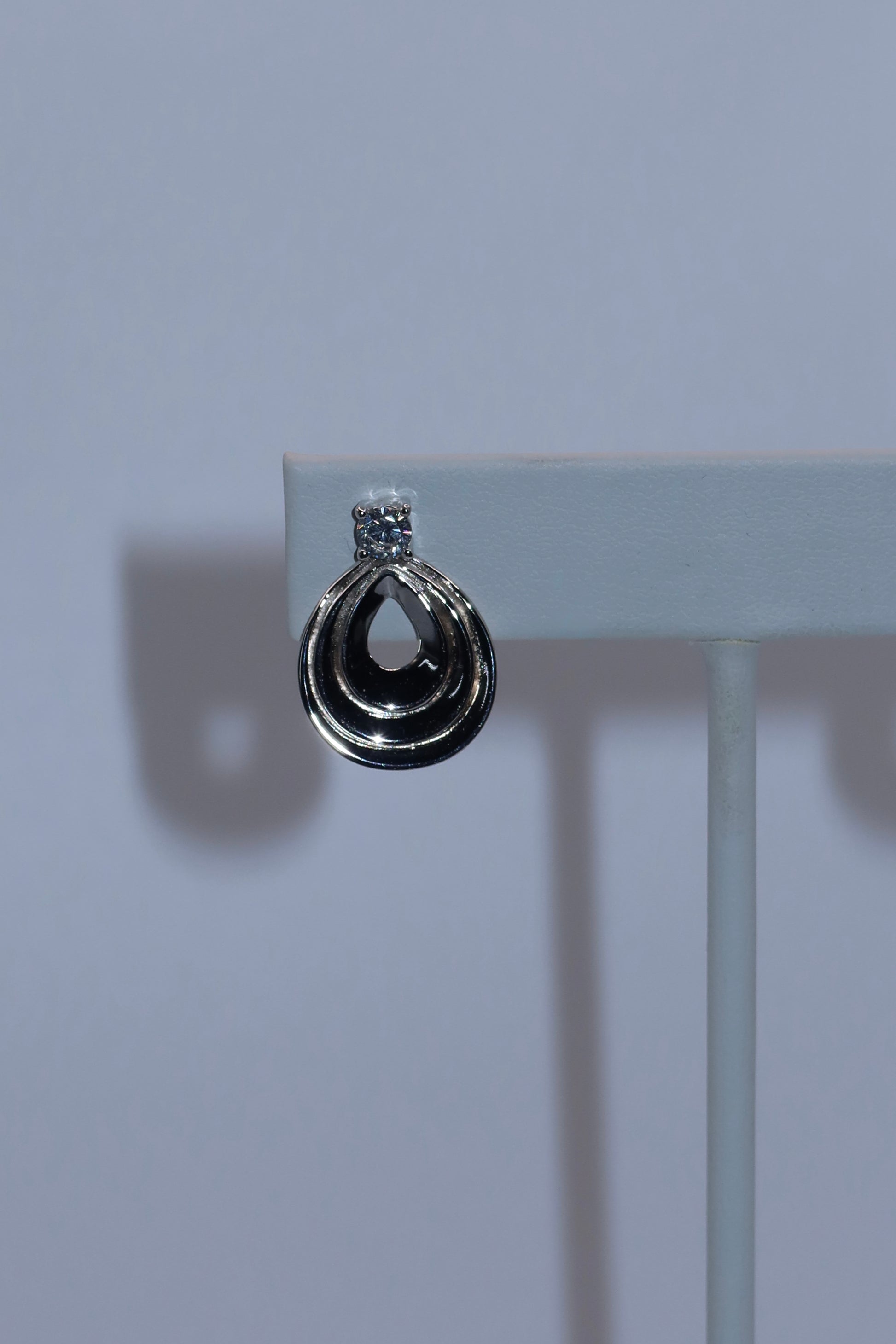 Silver Halo Hoop Earring