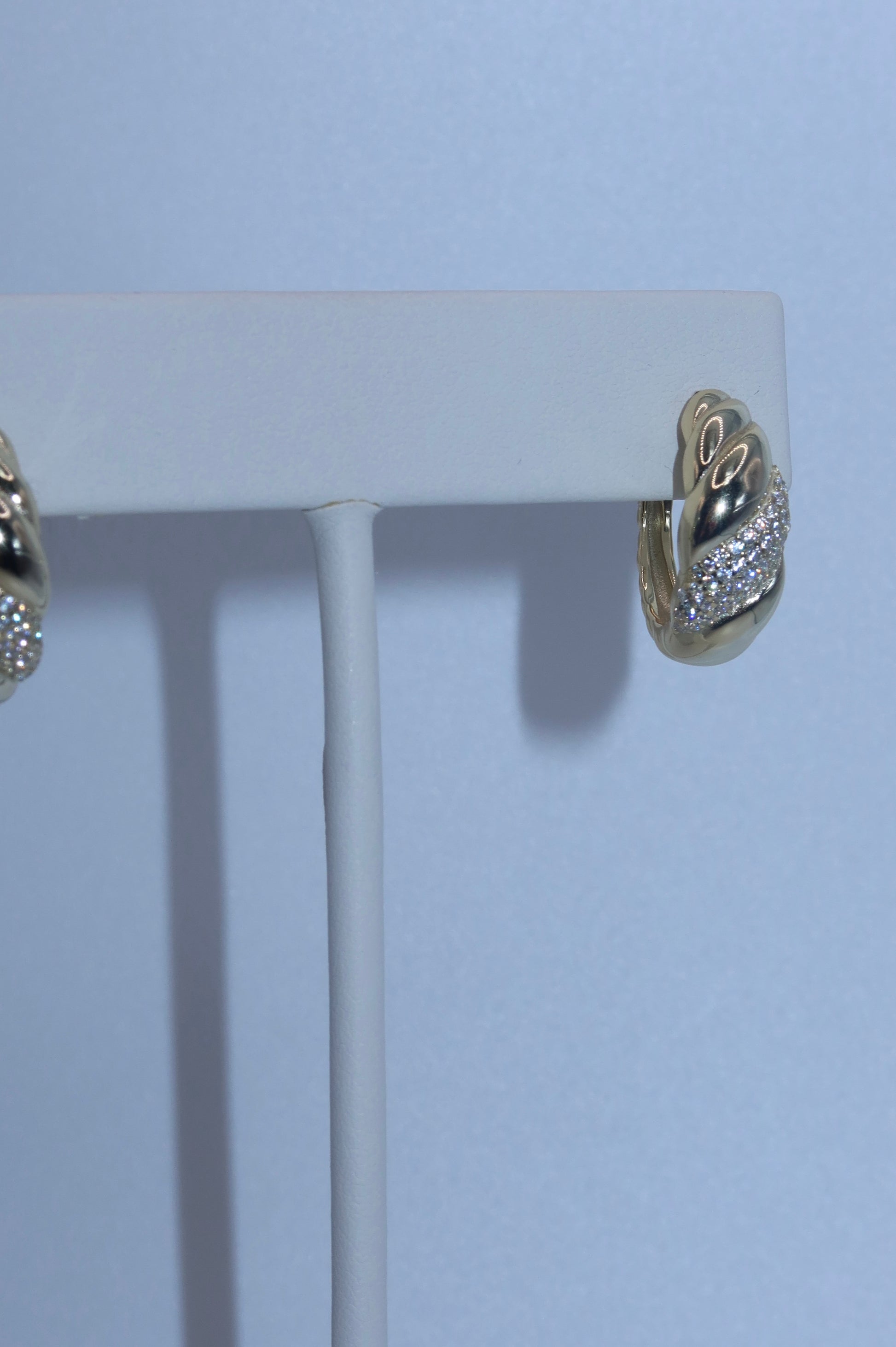 Spiral CZ Hoops