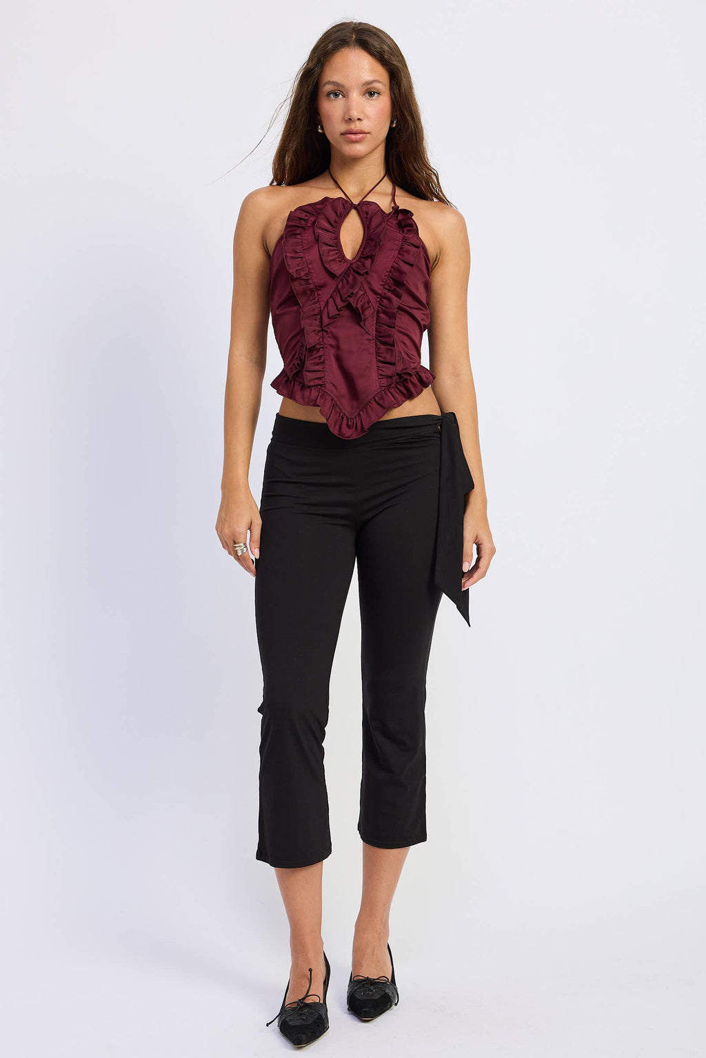 Vivienne Ruffle Halter Top