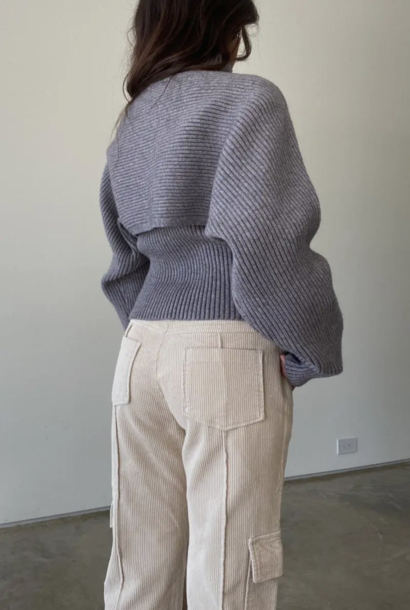 Front Half Zip Knit Top and Bolero Set