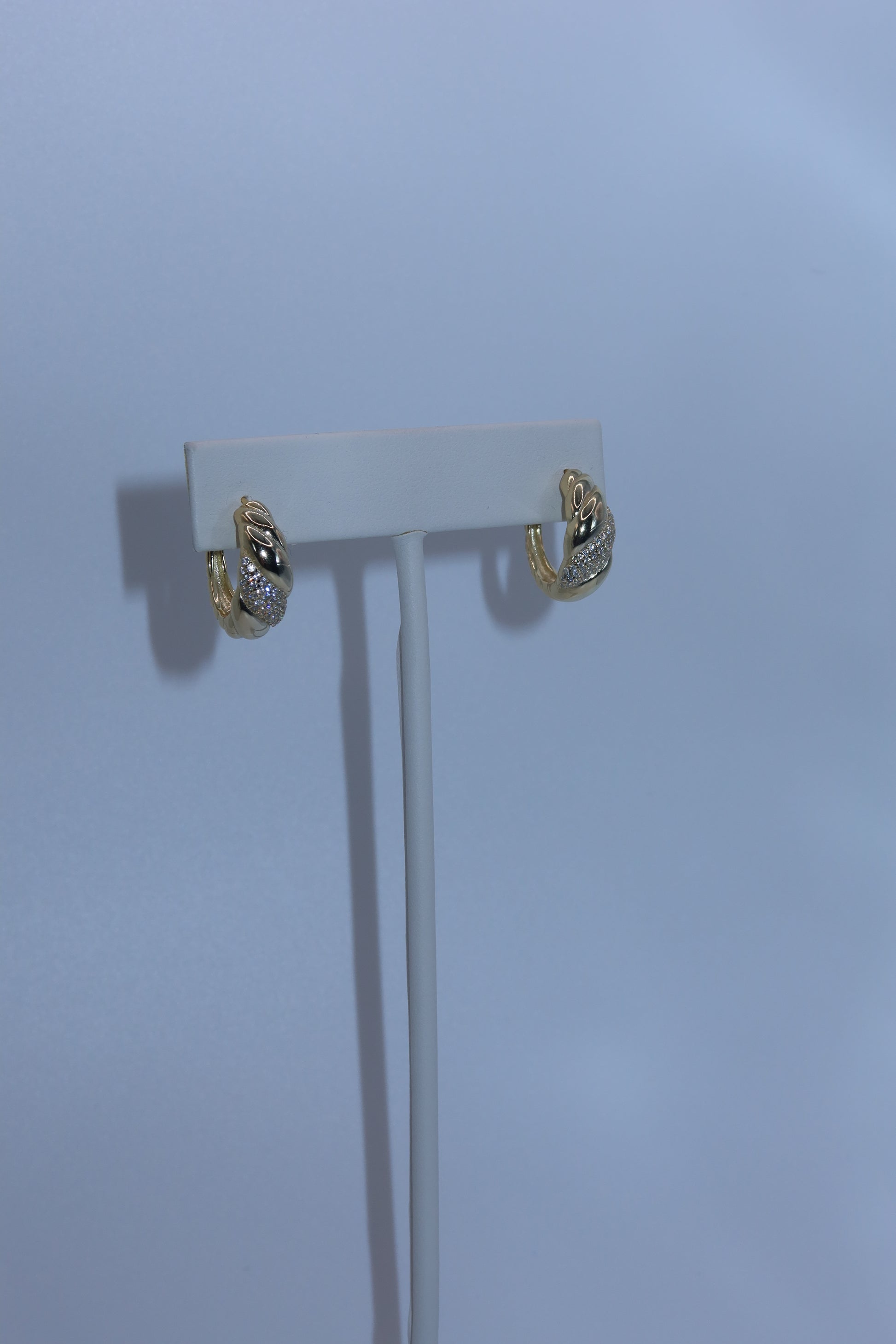 Spiral CZ Hoops