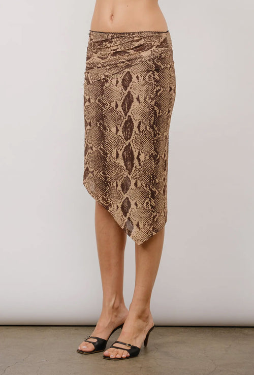 Amelia Mesh Asymmetric Midi Skirt