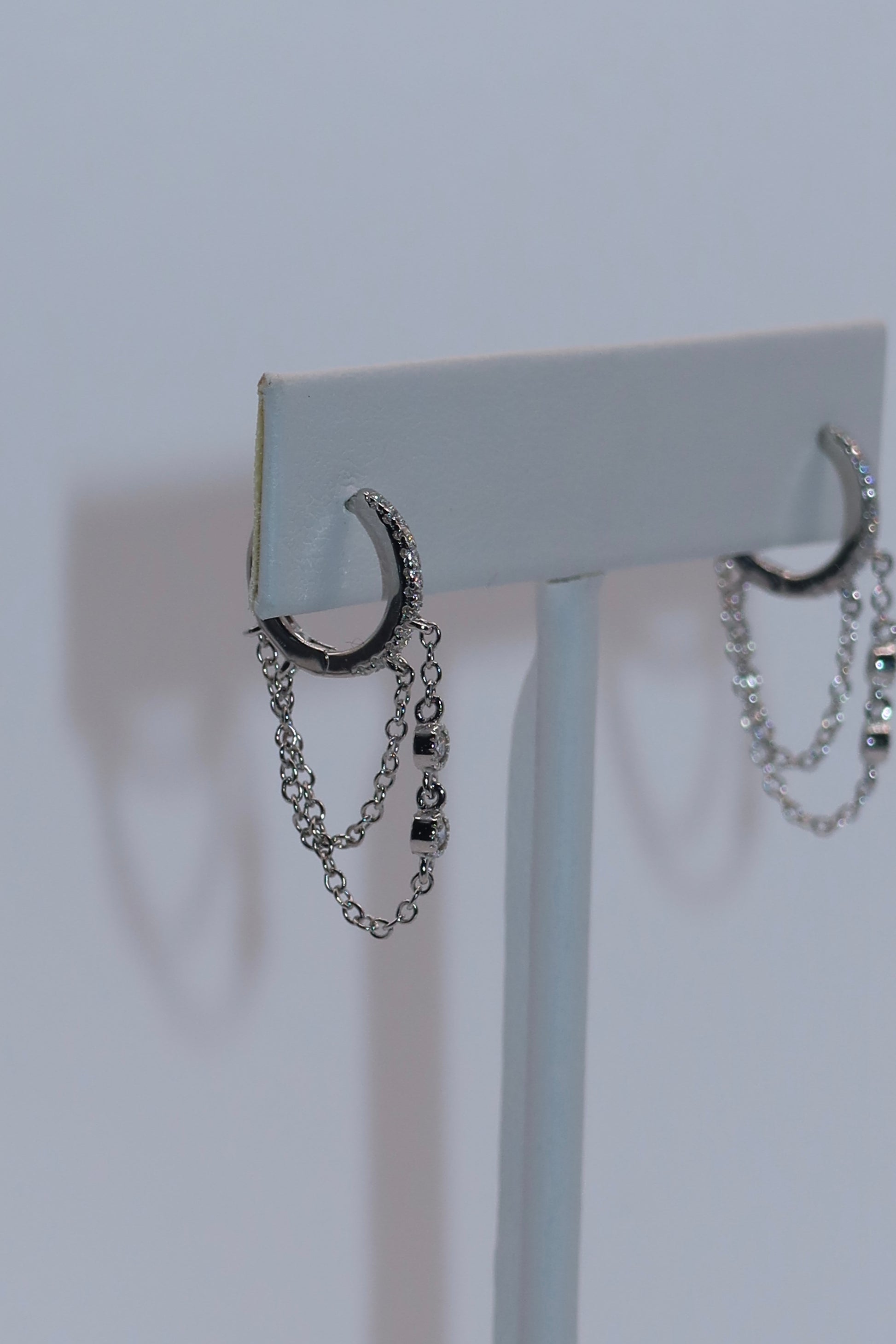 Silver Chain Mini Hoop