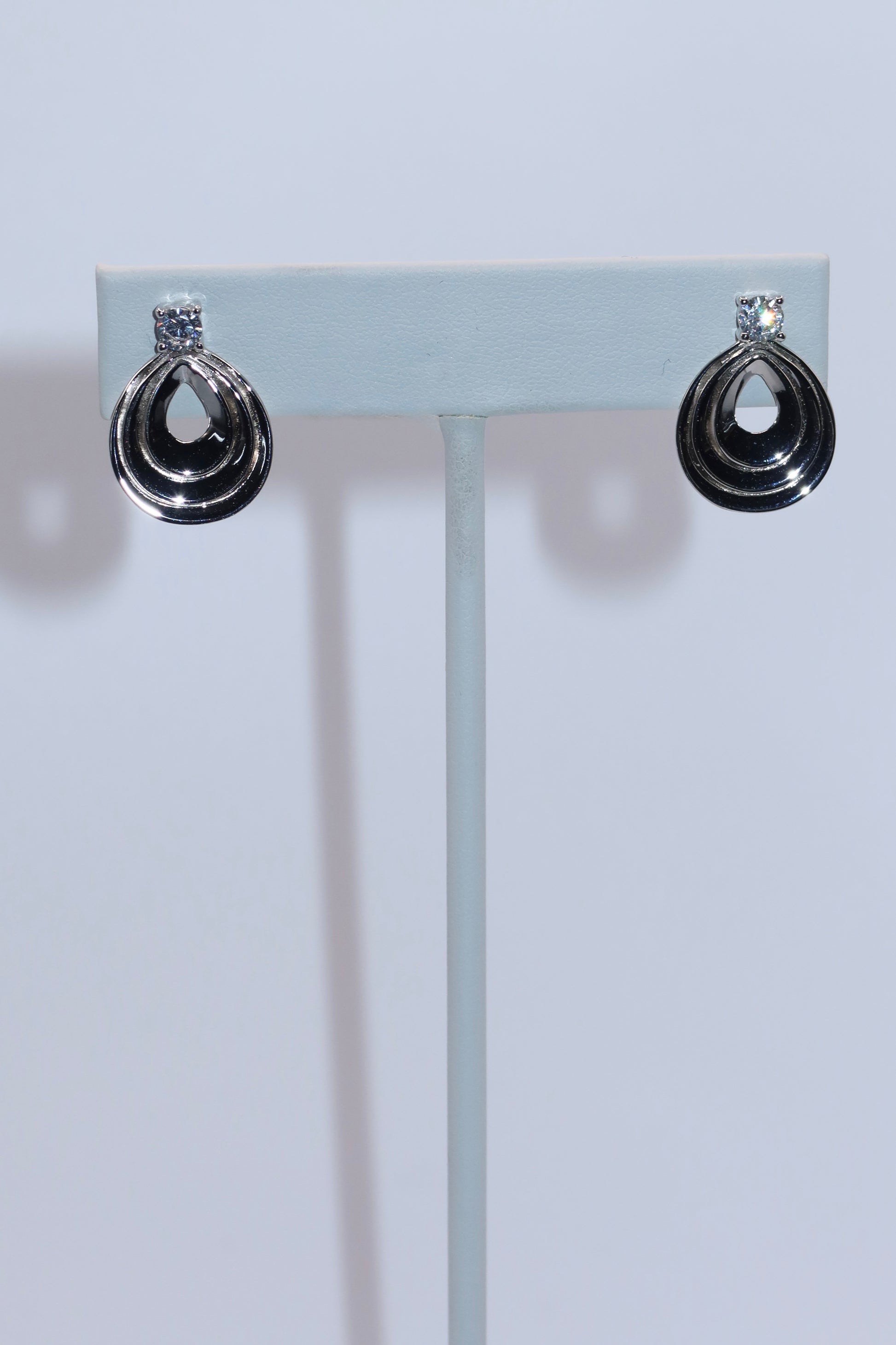 Silver Halo Hoop Earring