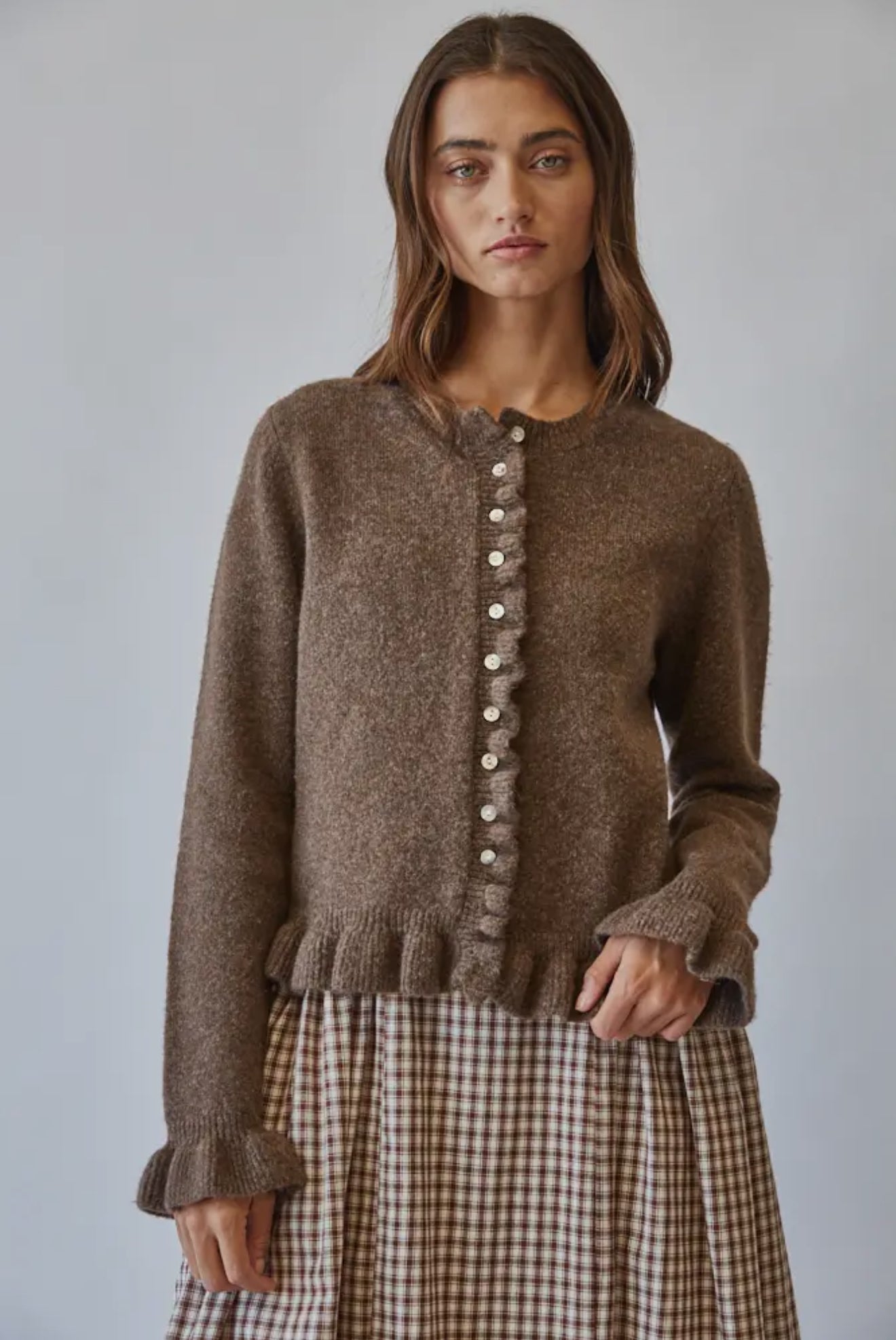 Ruffle Knit Cardigan