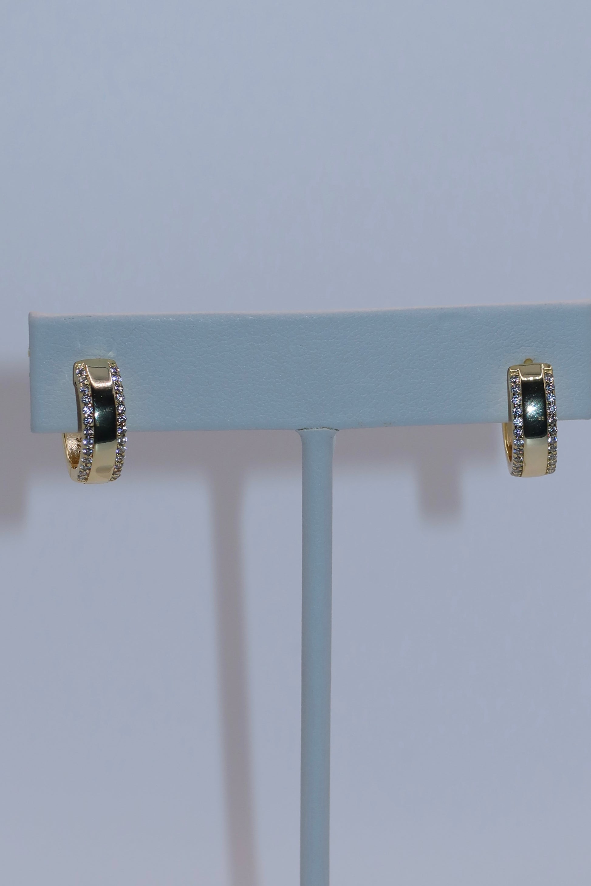 Dainty CZ Gold Hoops