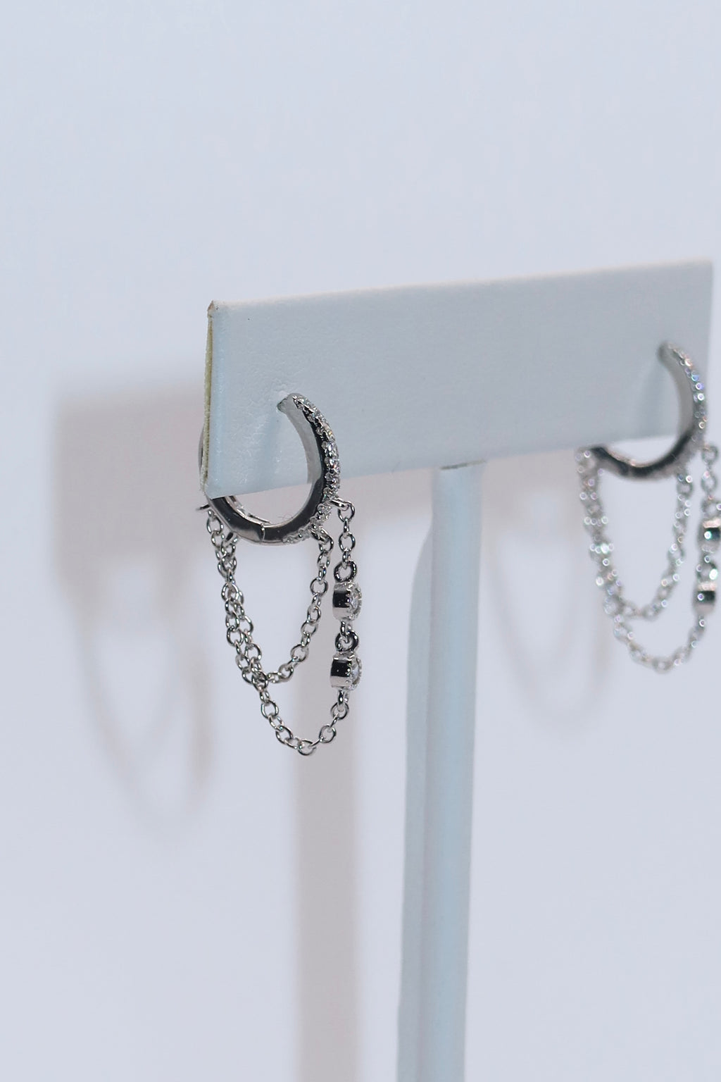 Silver Chain Mini Hoop