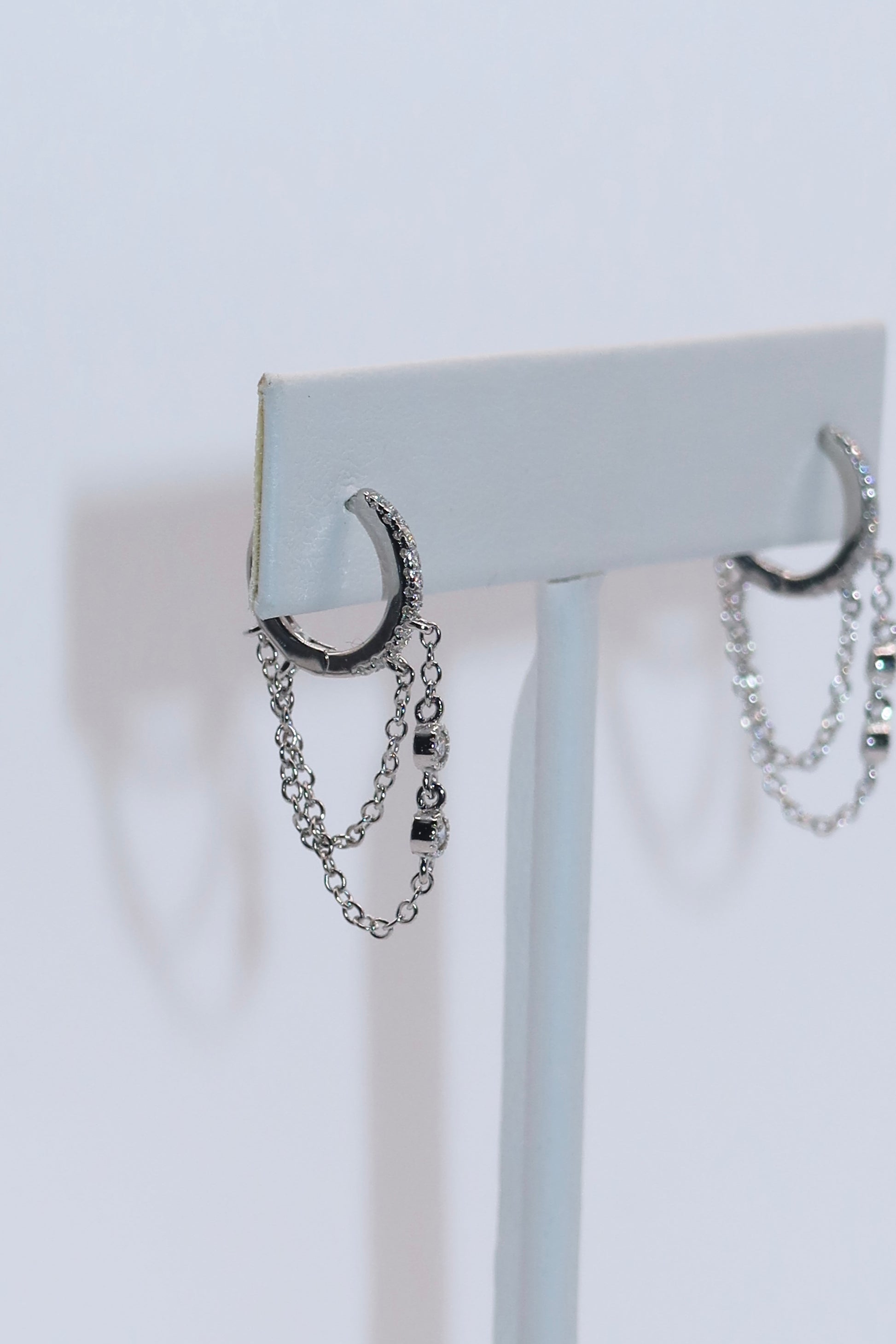 Silver Chain Mini Hoop