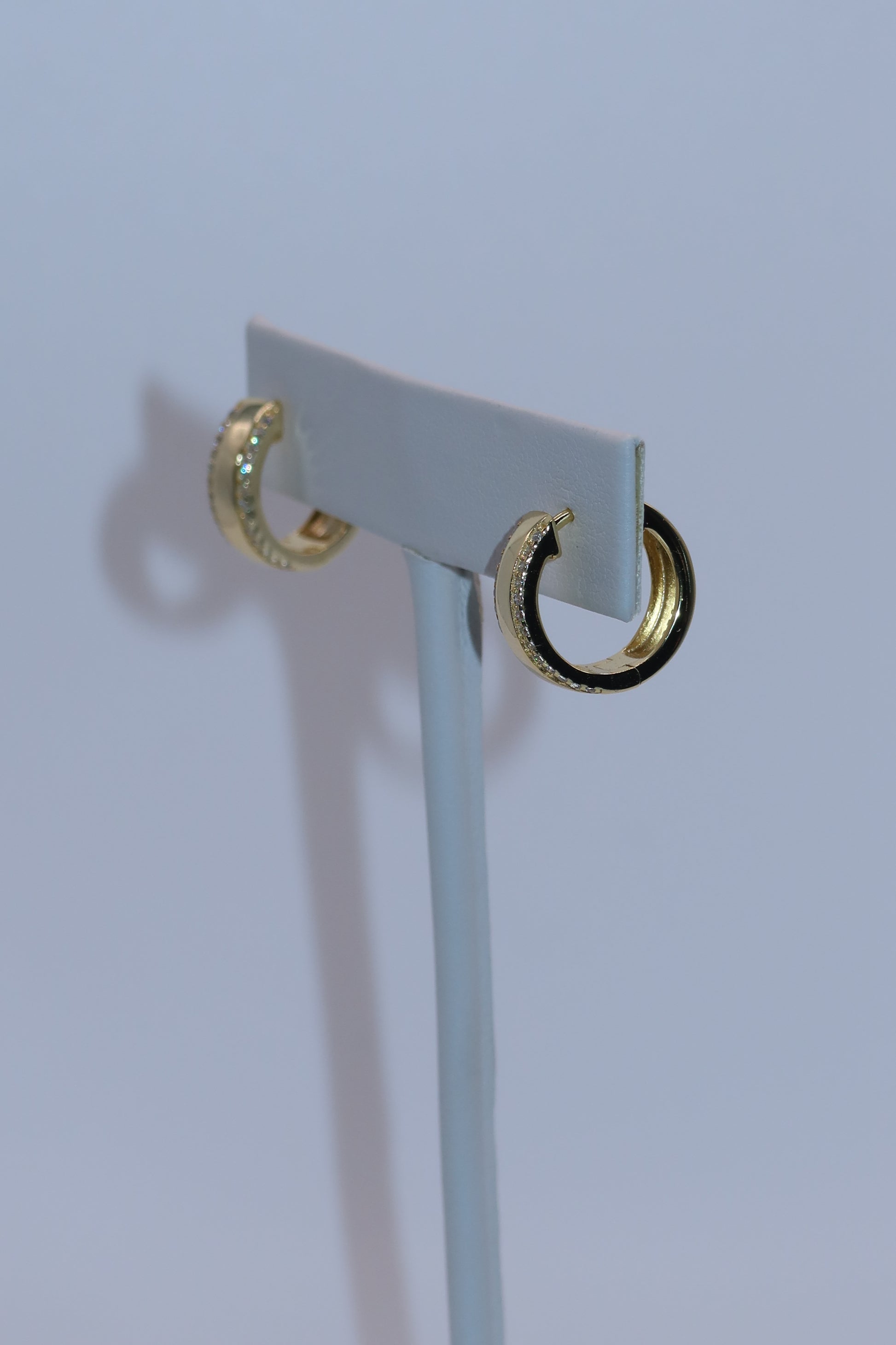 Dainty CZ Gold Hoops