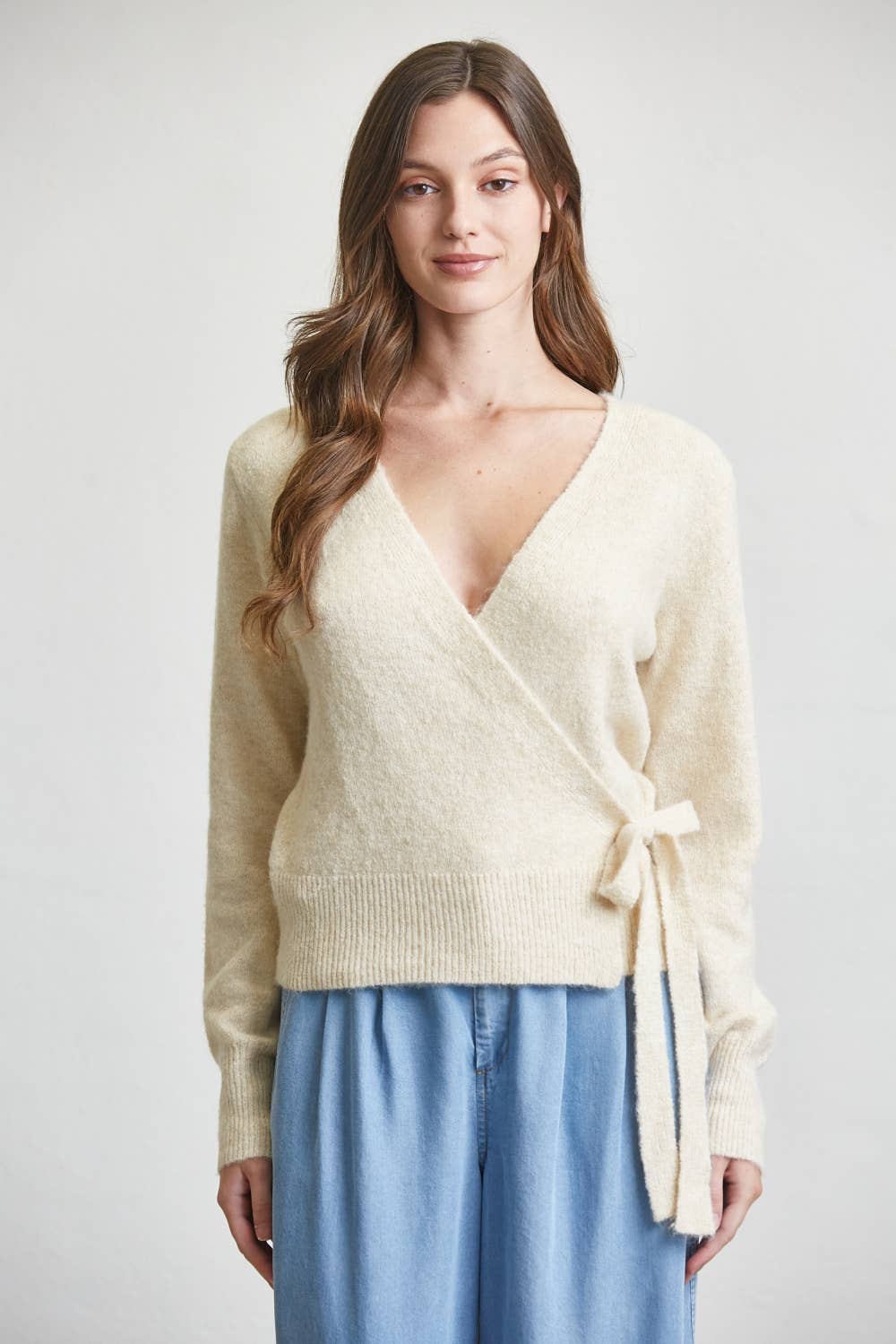 Emilia Wrap Knit Sweater