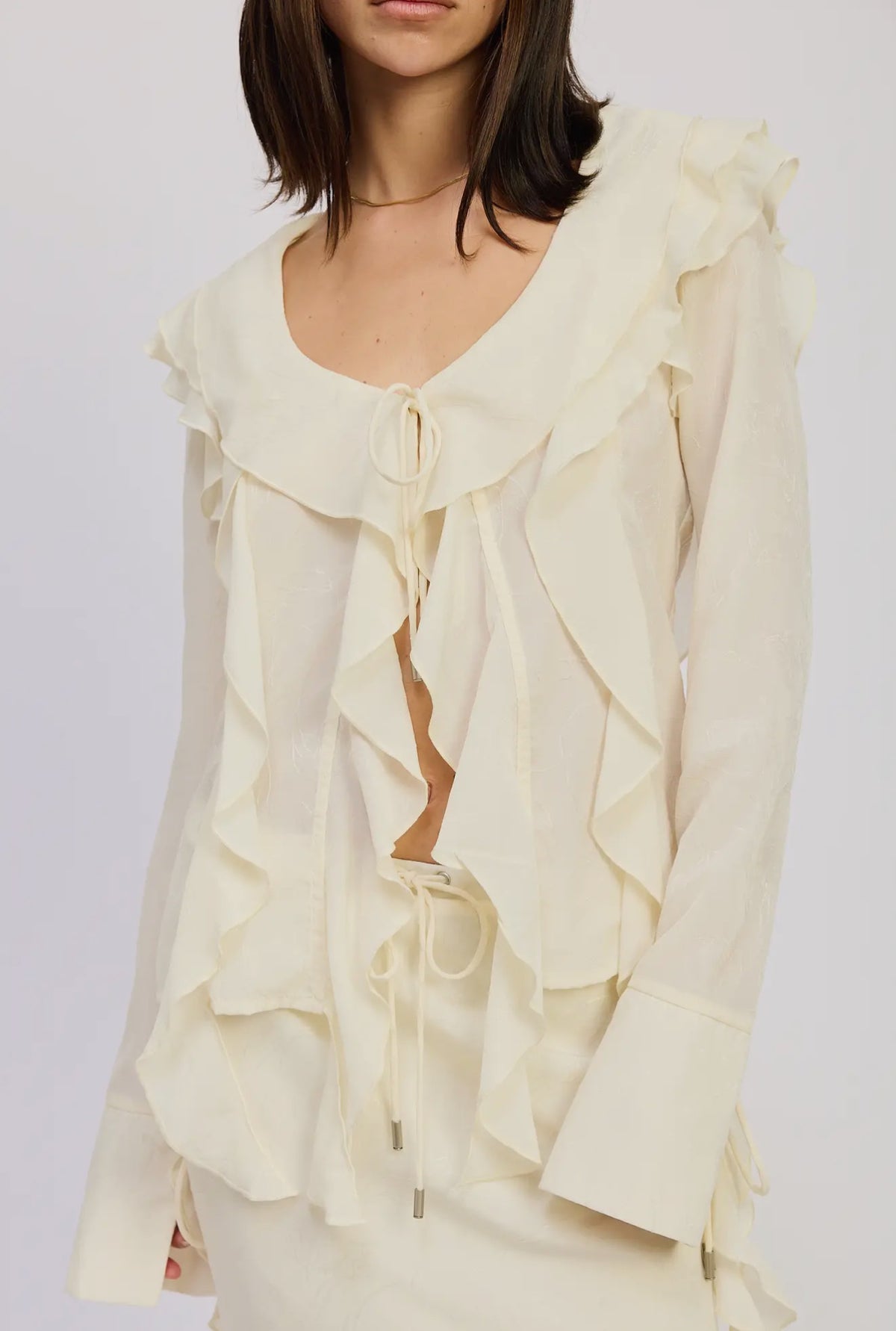 Kira Ruffle Tie Top