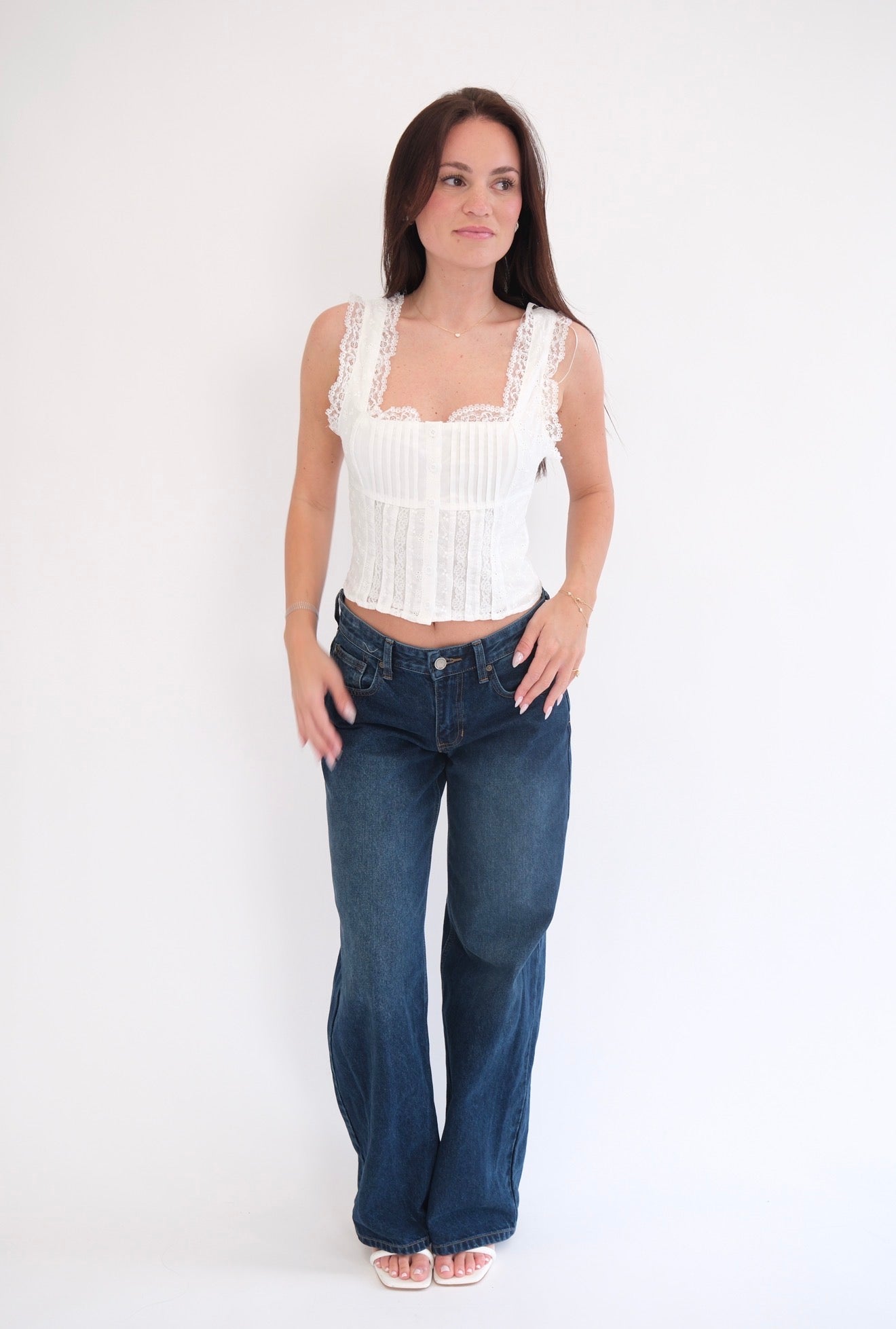 The Juliette Eyelet Lace Tank