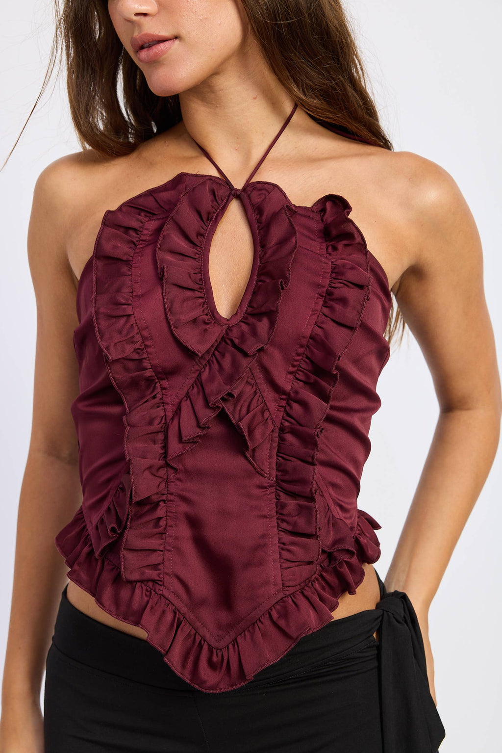 Vivienne Ruffle Halter Top