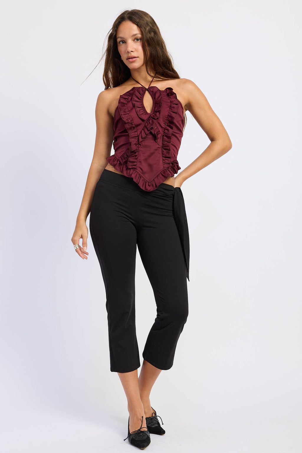 Vivienne Ruffle Halter Top