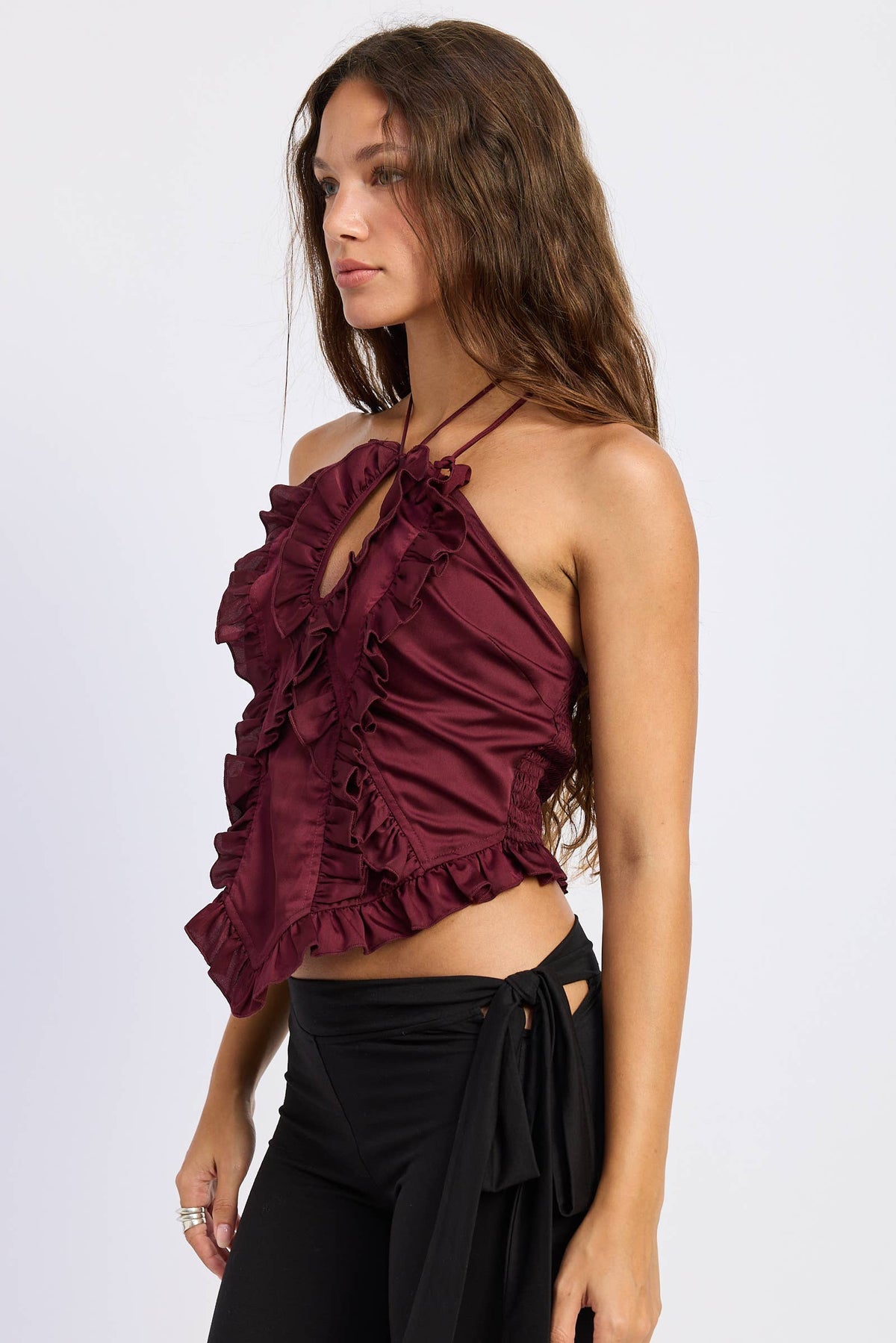 Vivienne Ruffle Halter Top