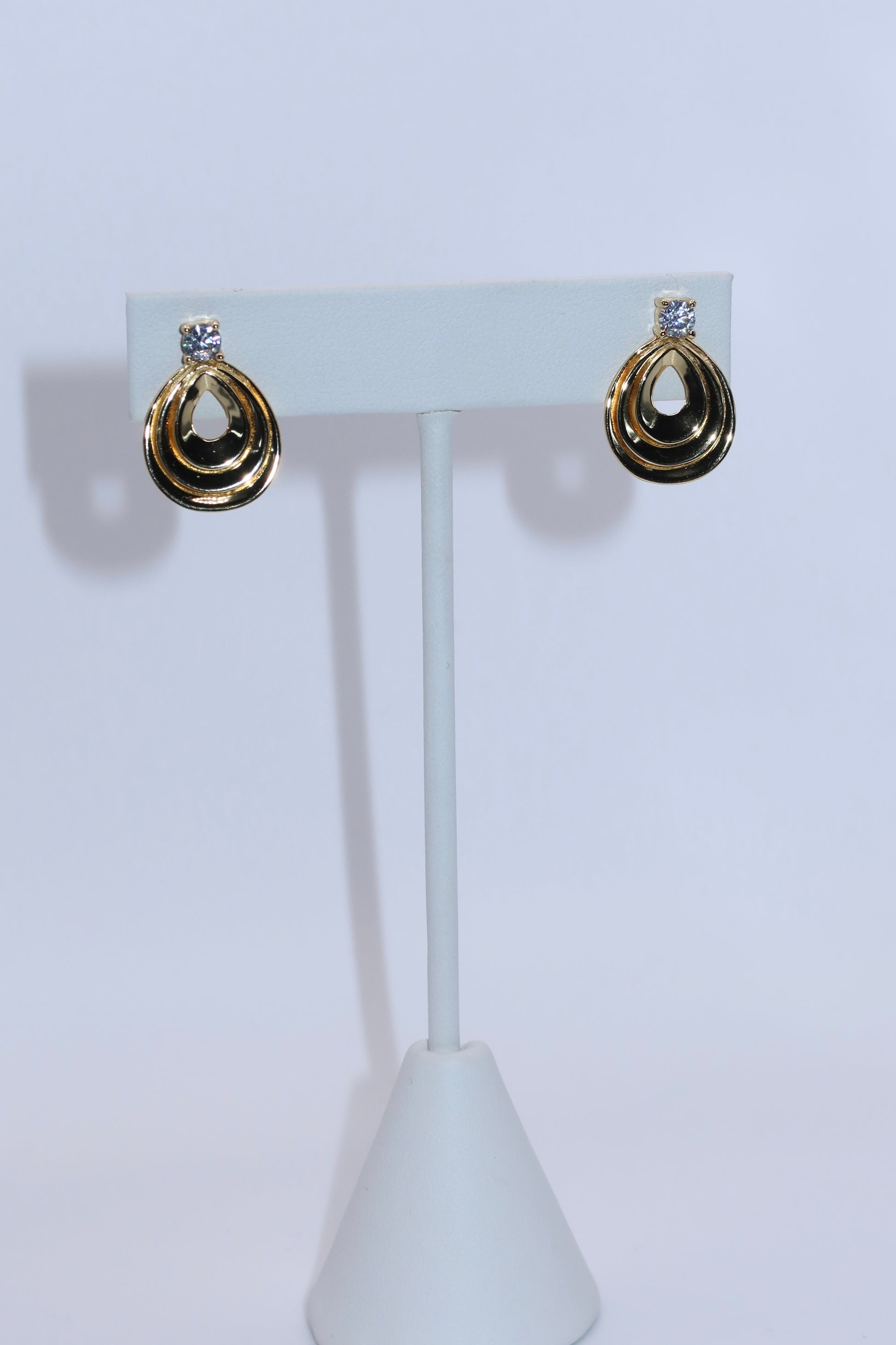 Gold Halo Hoop Earrings