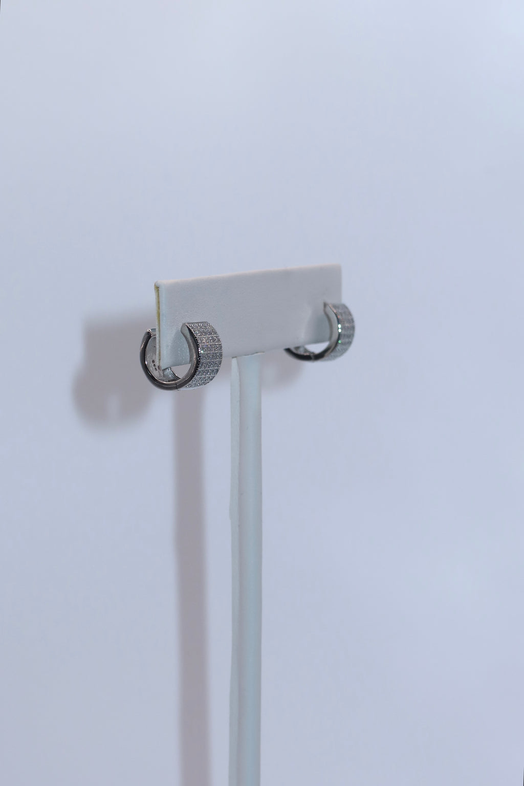 Silver Eternal CZ Hoops