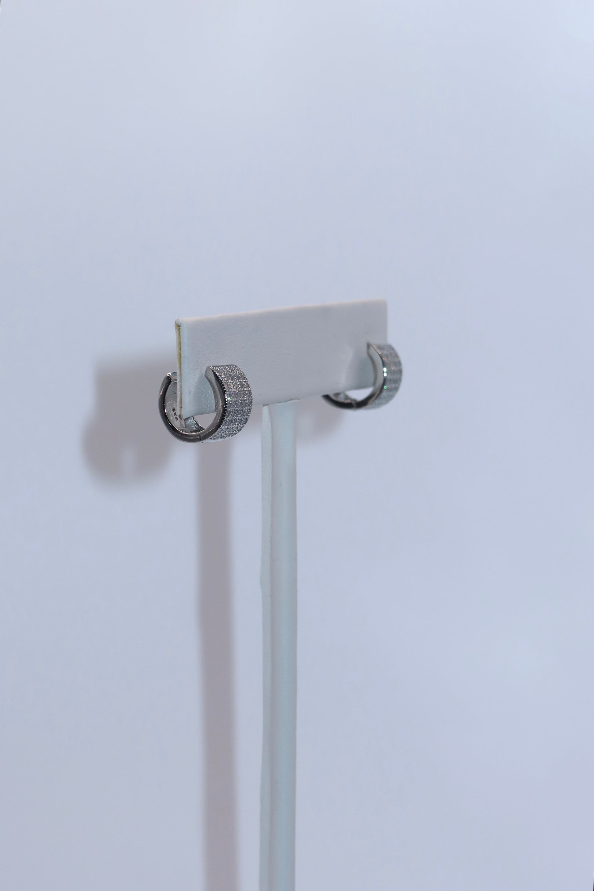 Silver Eternal CZ Hoops