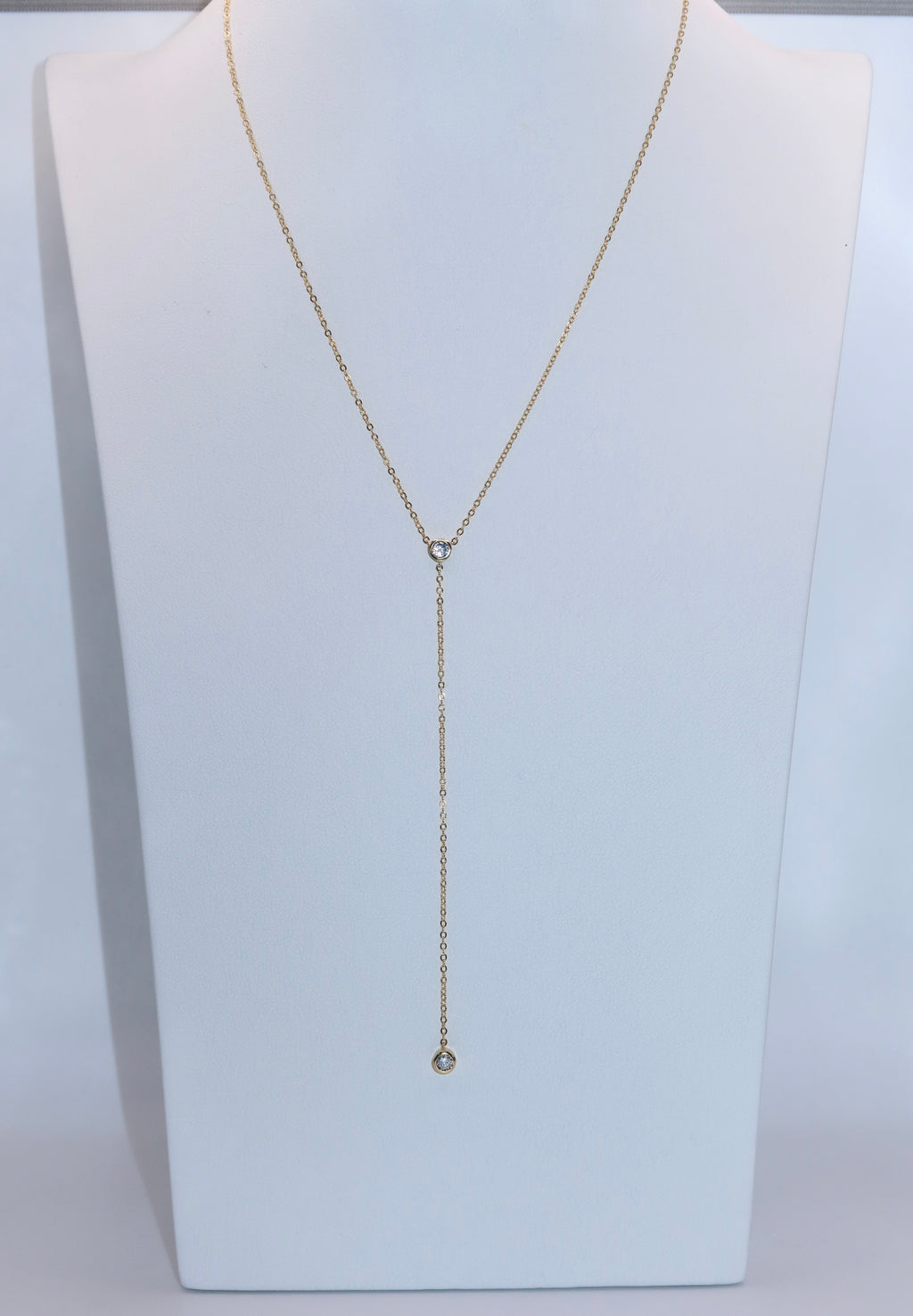 Effortless CZ Lariat Necklace