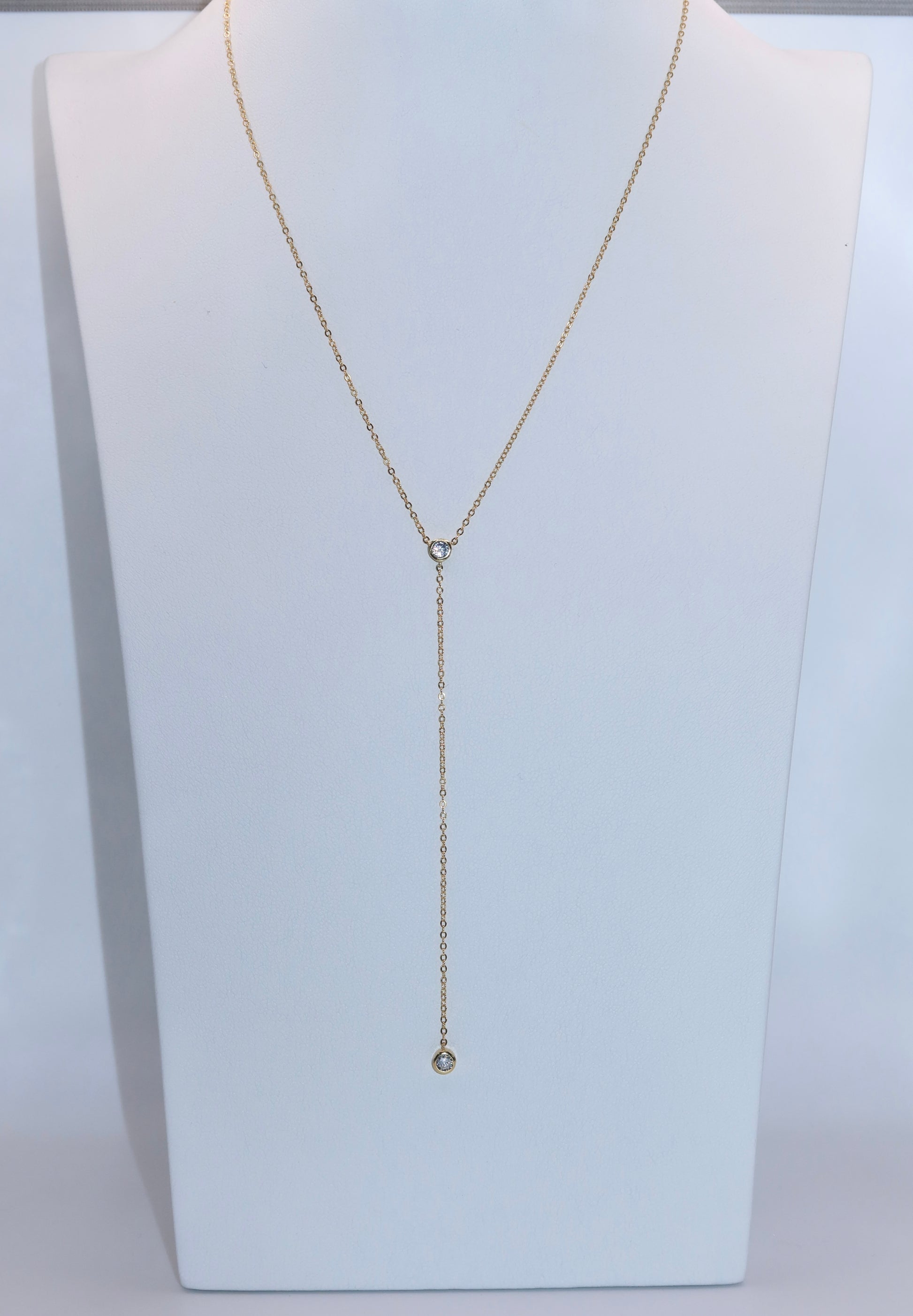 Effortless CZ Lariat Necklace