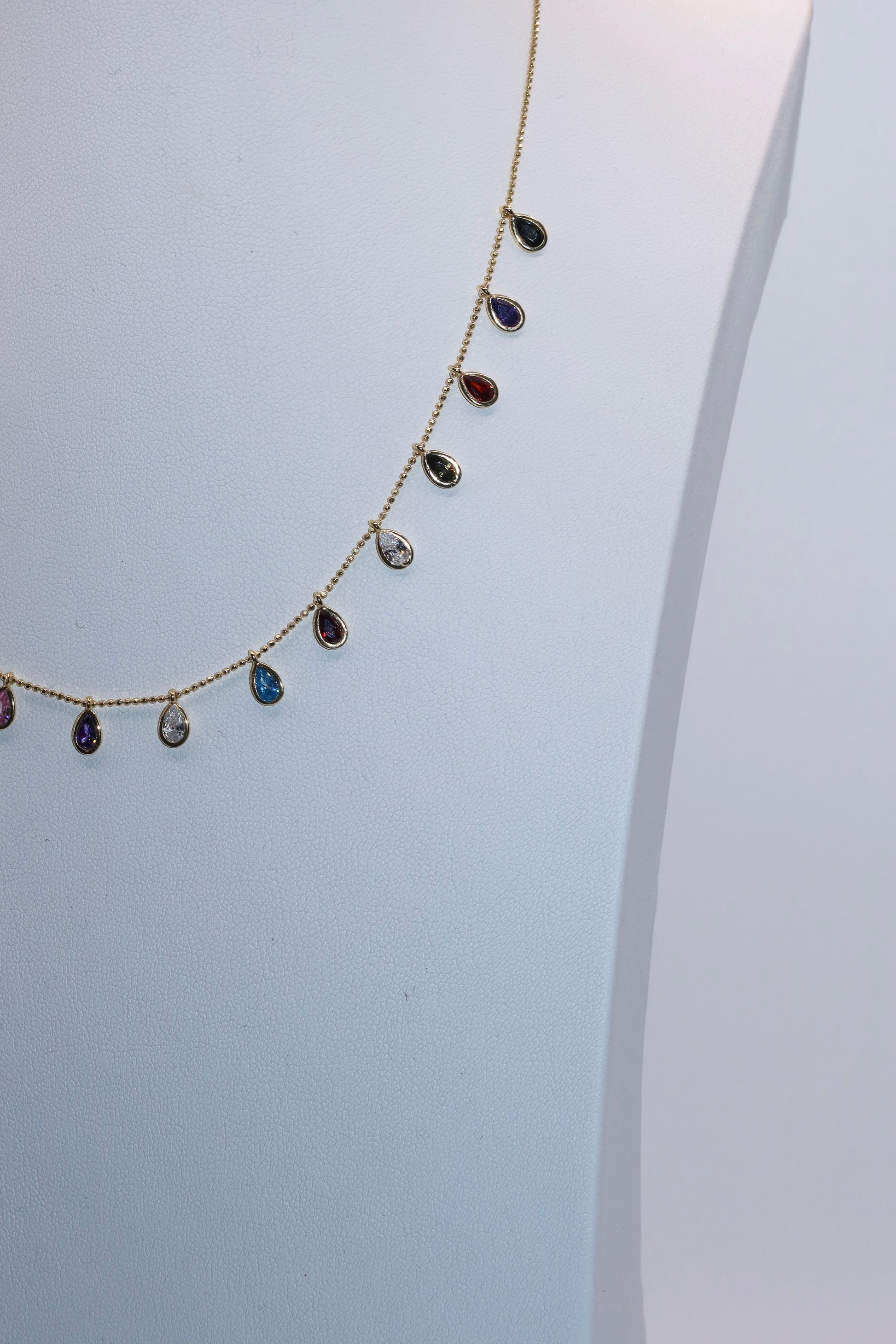 Multicolor Teardrop Necklace
