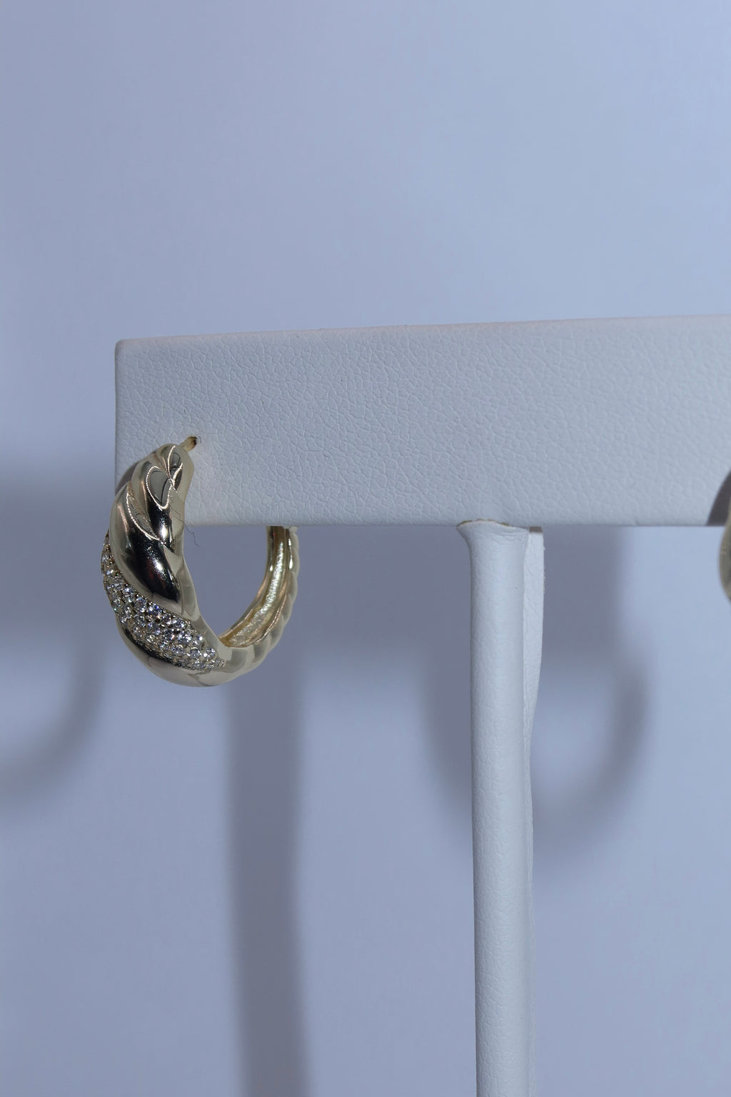 Spiral CZ Hoops