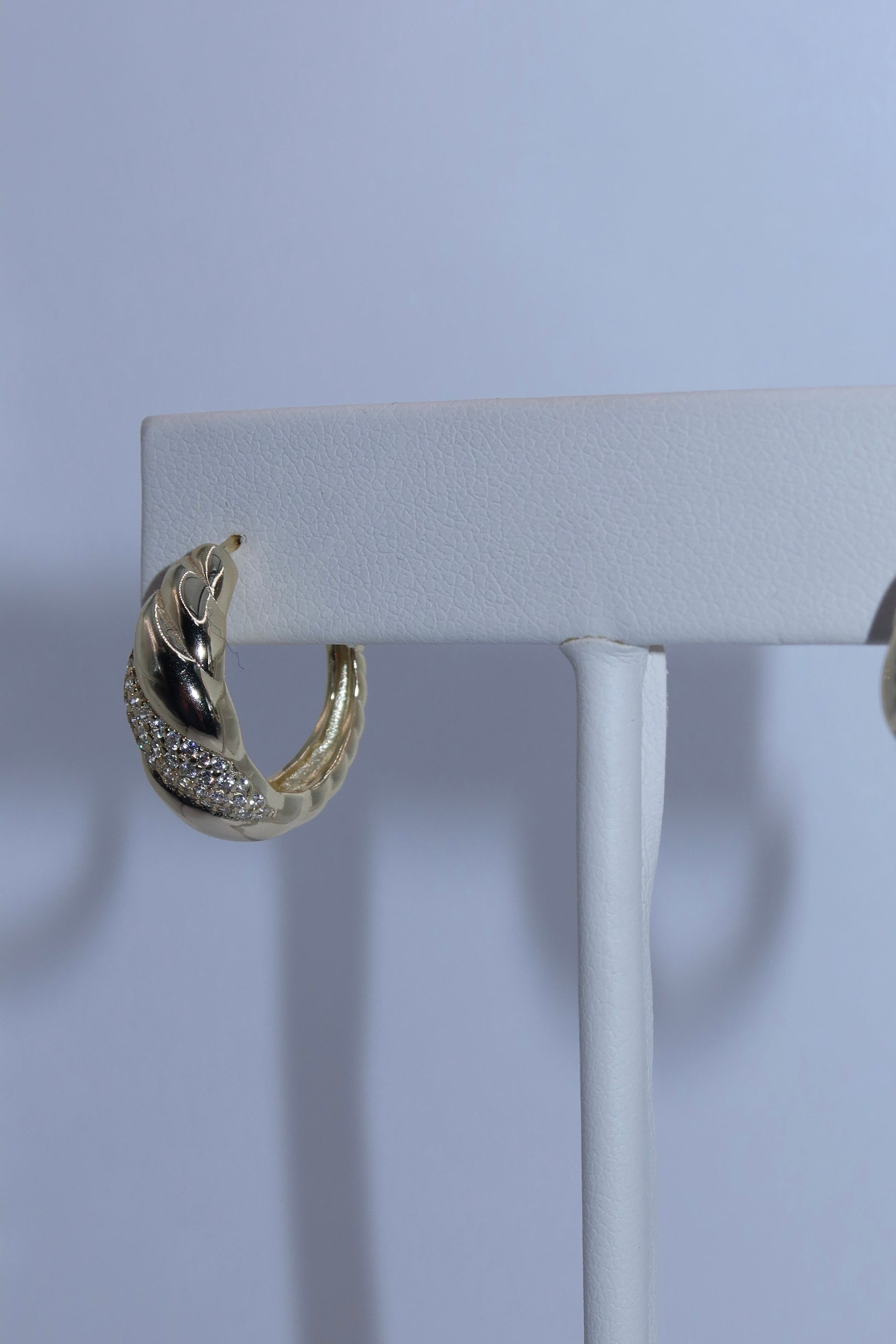 Spiral CZ Hoops