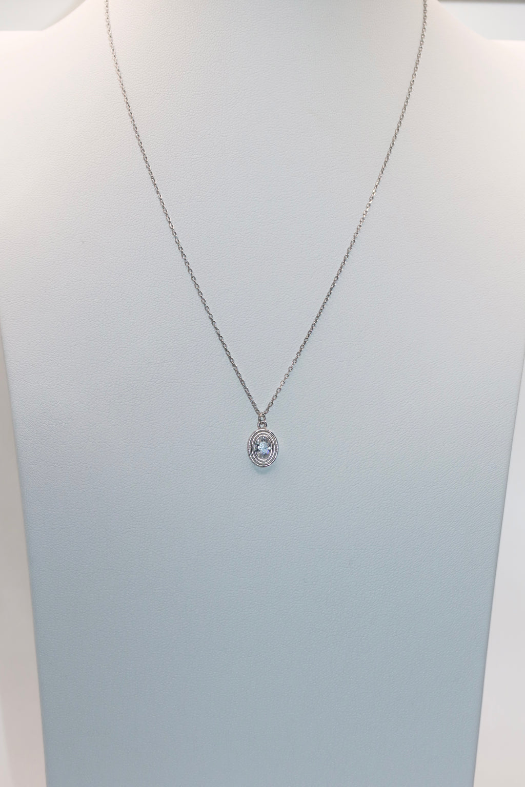 Silver Classic Stone Necklace