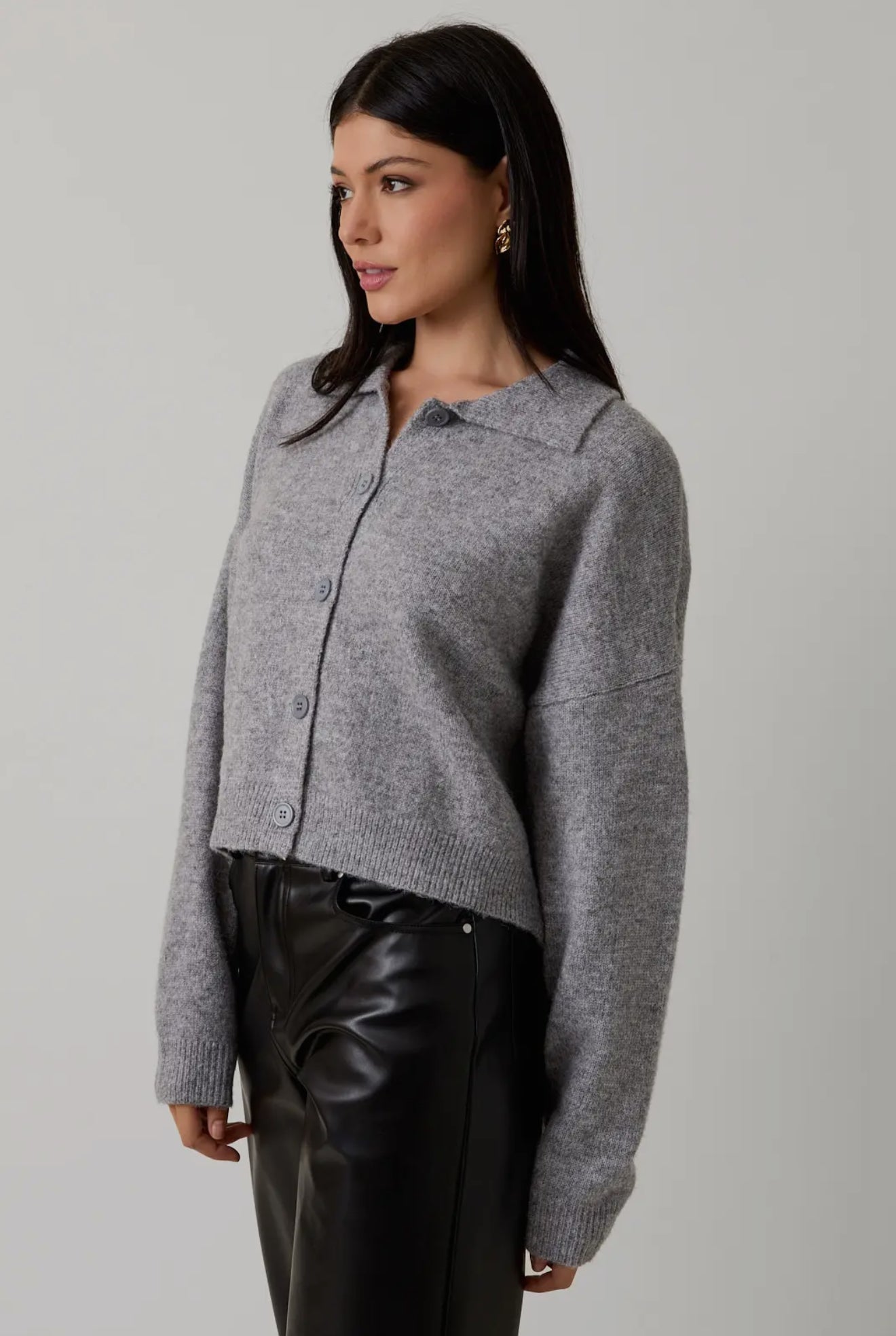 Collared Sweater Cardigan