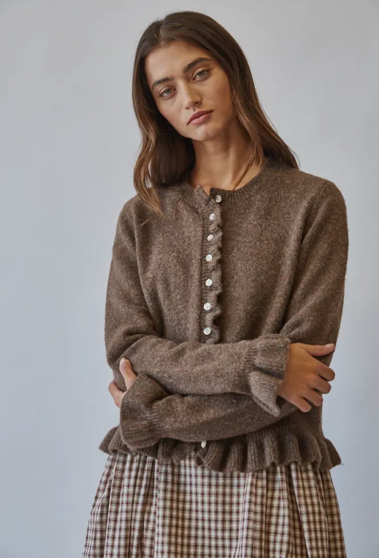 Ruffle Knit Cardigan