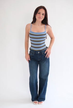 The Francis Bodysuit - Iris Stripe