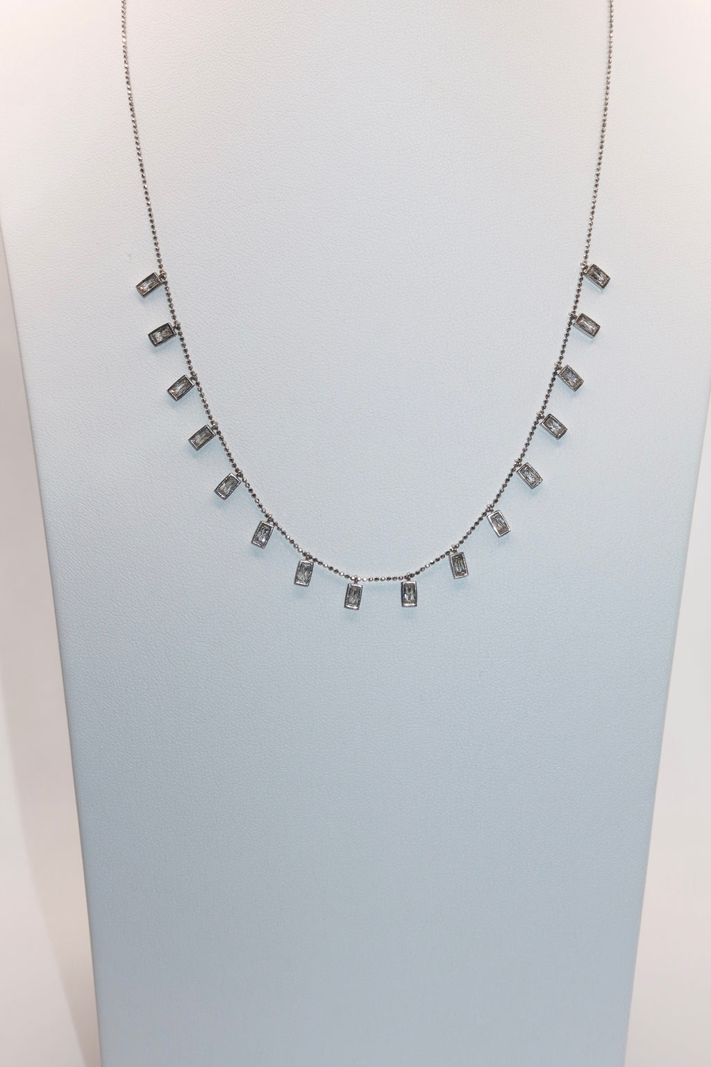 Silver Box Charm Necklace