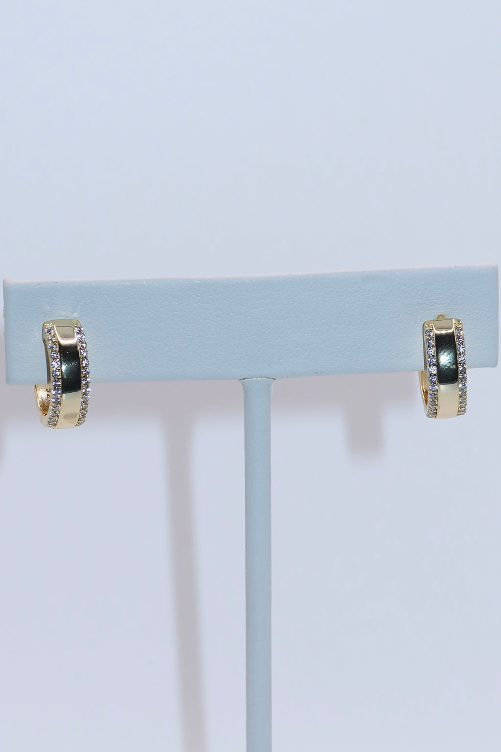 Dainty CZ Gold Hoops