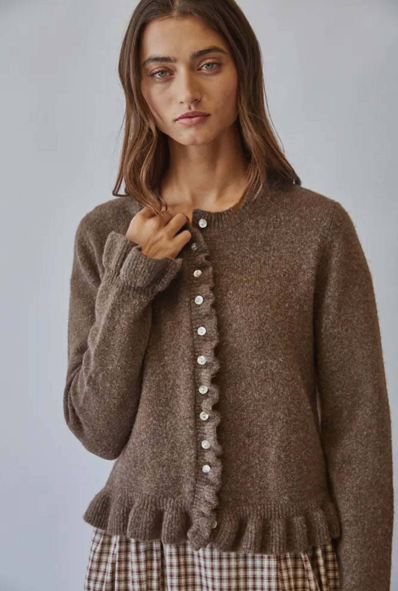 Ruffle Knit Cardigan