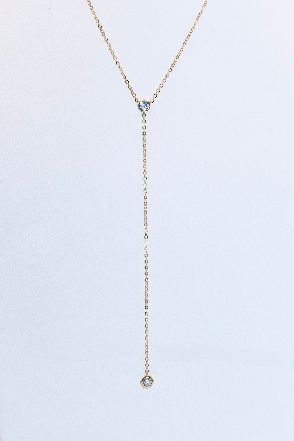 Effortless CZ Lariat Necklace