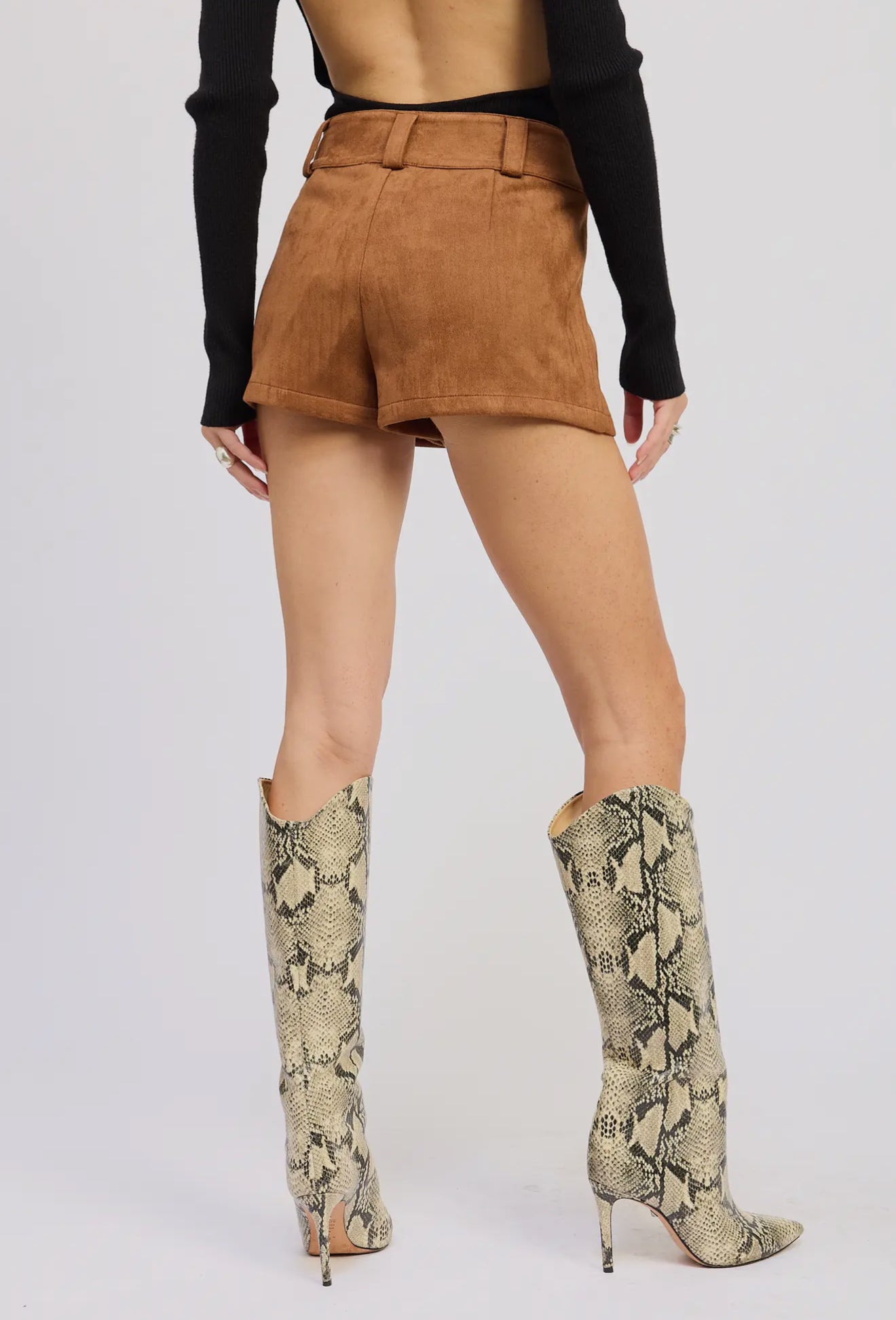 Suede Lowrise Shorts